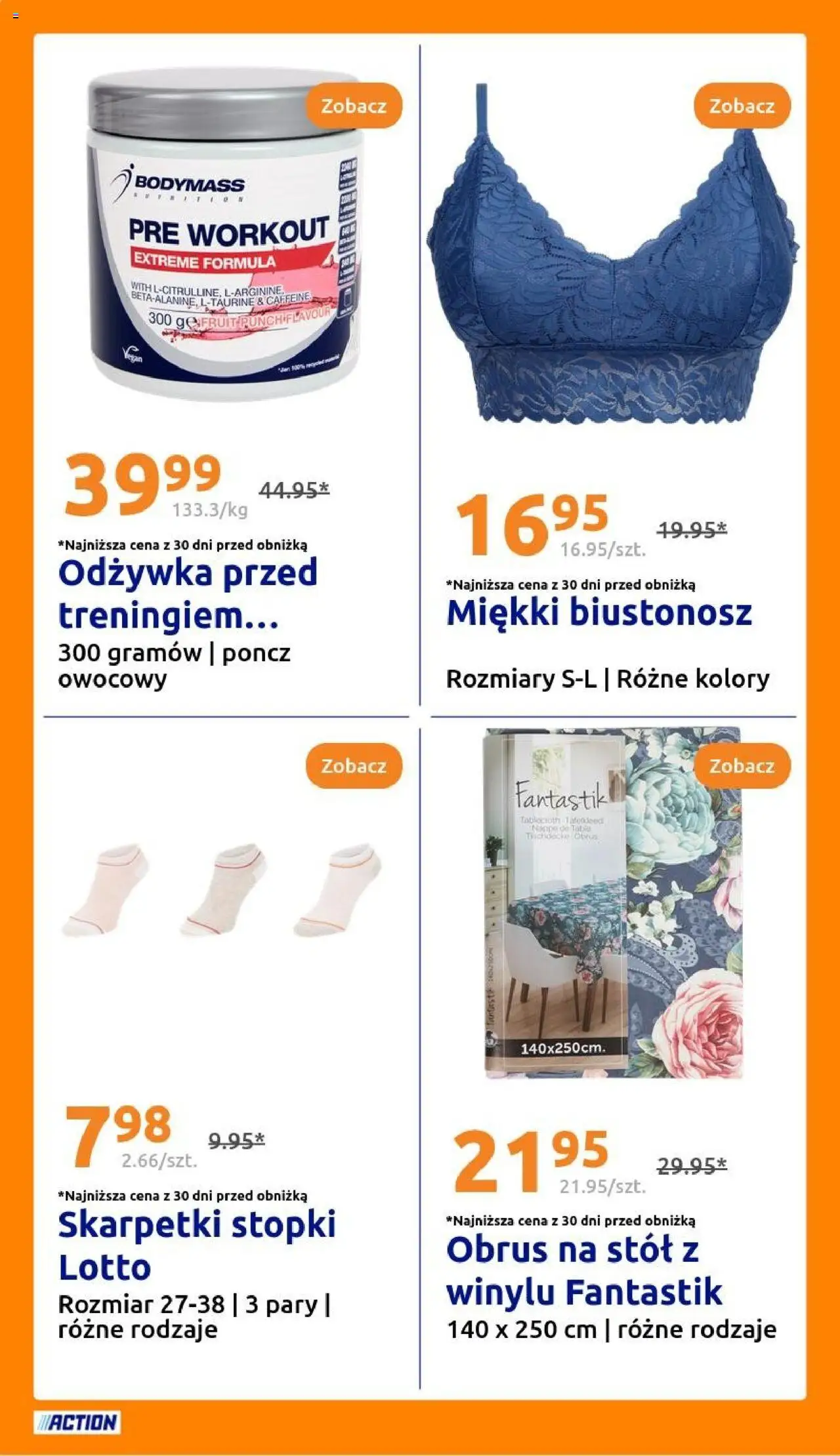 Action Gazetka od 11.06.2025 | Strona: 22 | Produkty: Biustonosz, Skarpetki, Stół, Odżywka