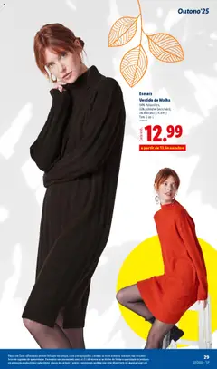 Pré-visualização Esmara Vestido de Malha, 64% Poliacrílico, 33% poliéster (reciclado), 3% elastano (LYCRA®). Tam. S ao L válido de 08.09.2025 | Página: 29 | Produtos: Vestido