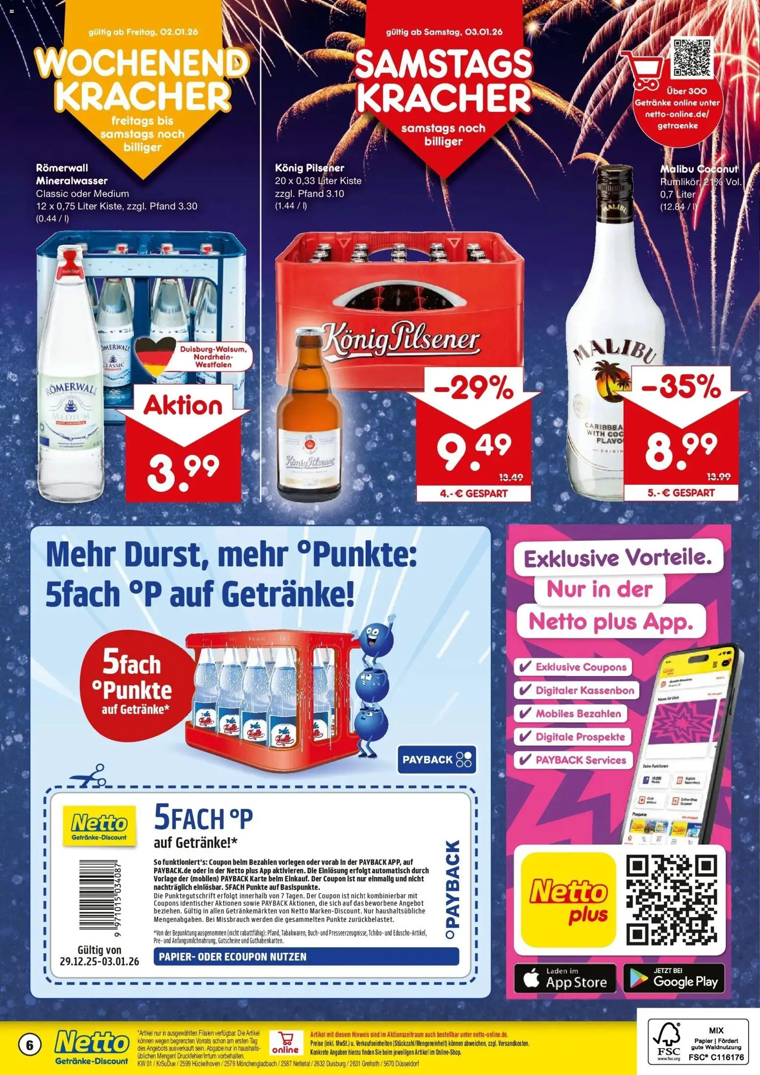 Netto Marken-Discount prospekt Grefrath	 – gültig ab 28.12.2025 | Seite: 6 | Produkte: Konig pilsener, Mineralwasser