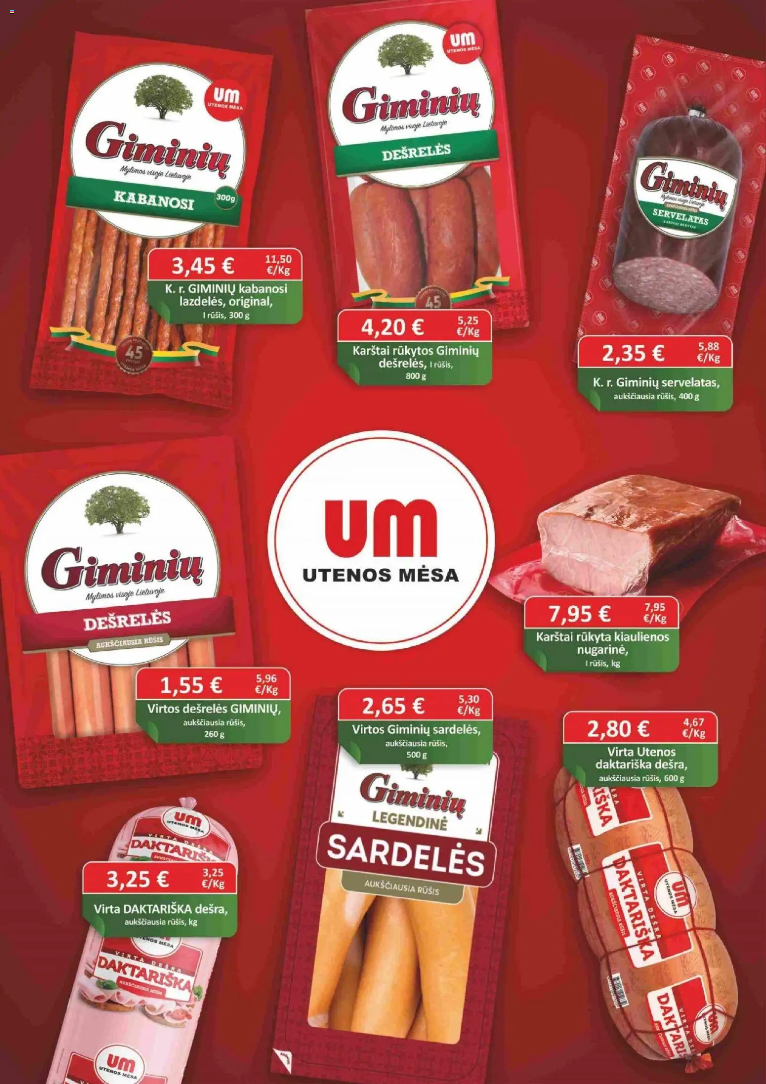 Koops akcijos nuo 09.03.2026 | Puslapis: 6 | Prekių: Sardelės, Kiaulienos, Dešrelės, Dešra
