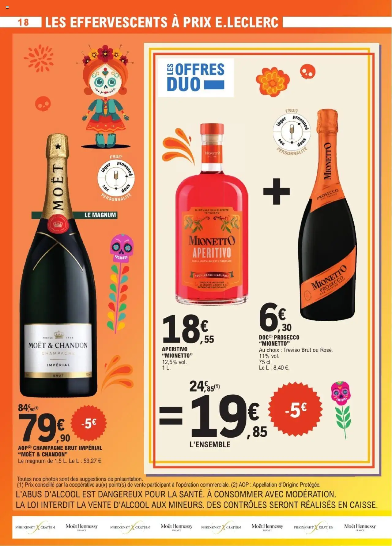 {H1} | Page: 18 | Produits: Champagne brut, Champagne, Prosecco, Freixenet