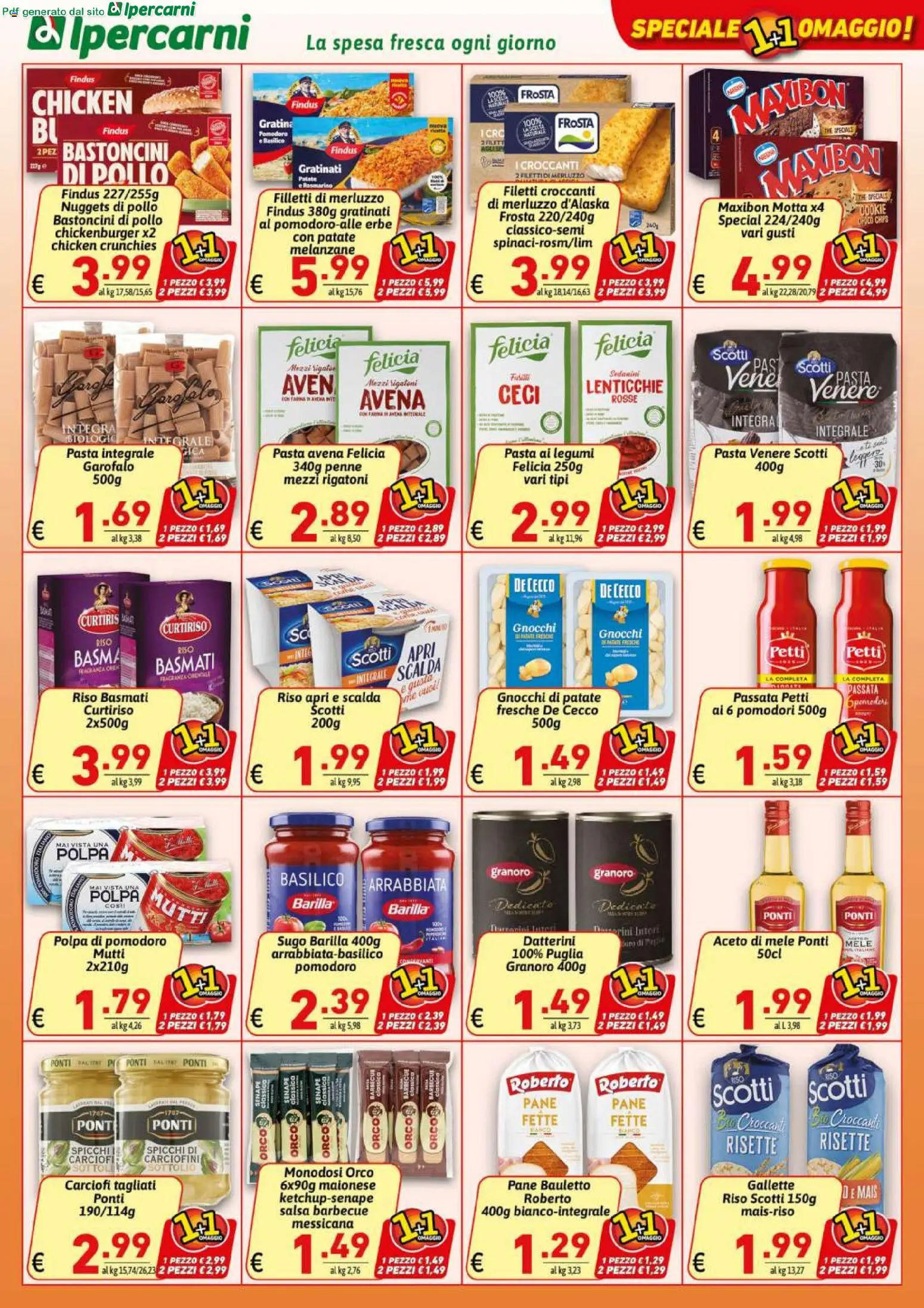 Volantino Ipercarni del 29.04.2026 | Pagina: 7 | Prodotti: Legumi, Lenticchie, Pomodori, Gallette