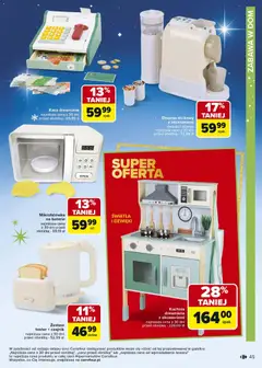 Pogląd oferty "Carrefour Gazetka - Zabawki" - ważna od 03.11.2025 | Strona: 45 | Produkty: Czajnik, Baterie, Toster, Mikrofalówka