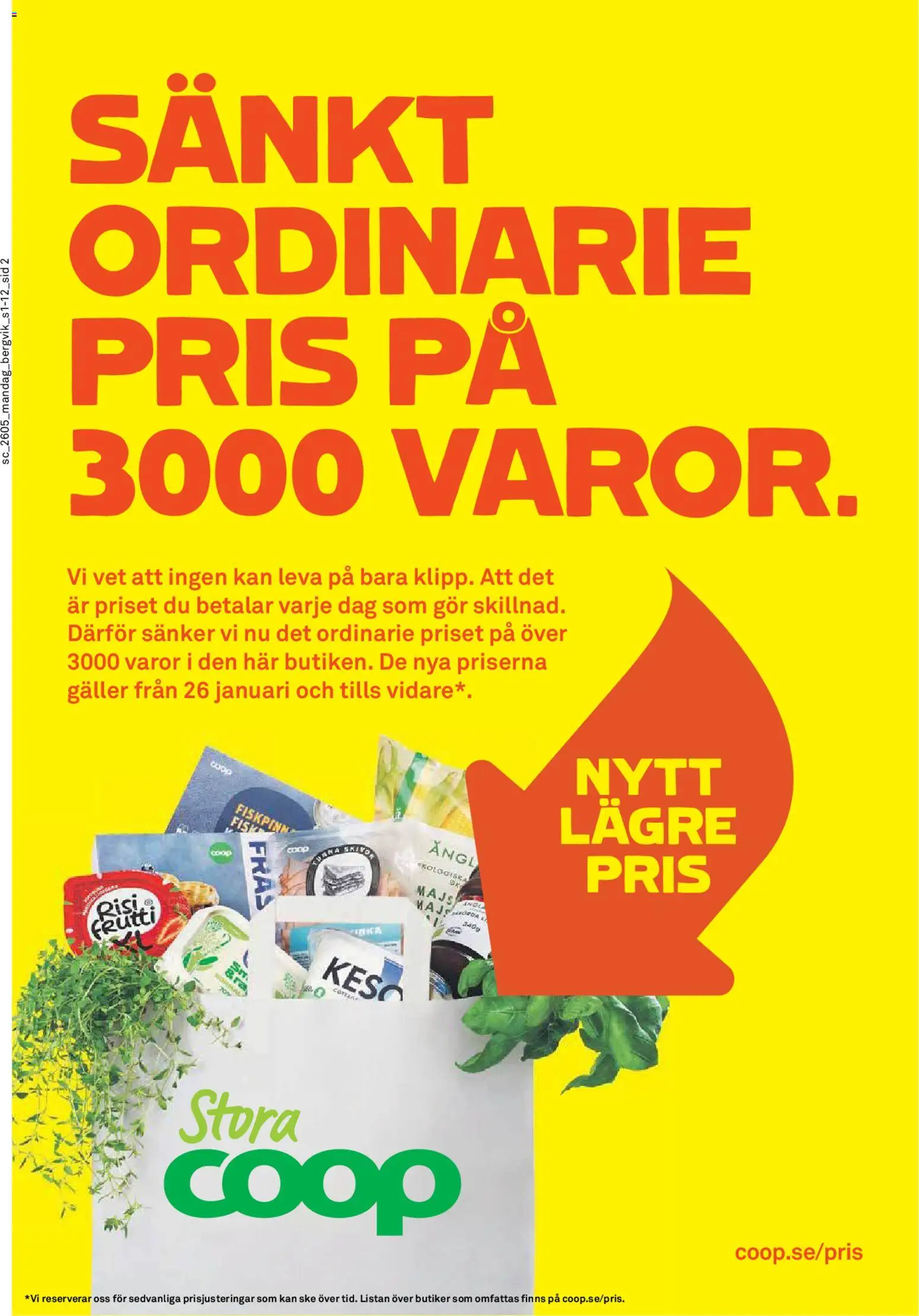 Stora Coop reklamblad aktuell från 26.01.2026 | Sida: 2 | Produkter: Galler, Keso, Majs, Fräs