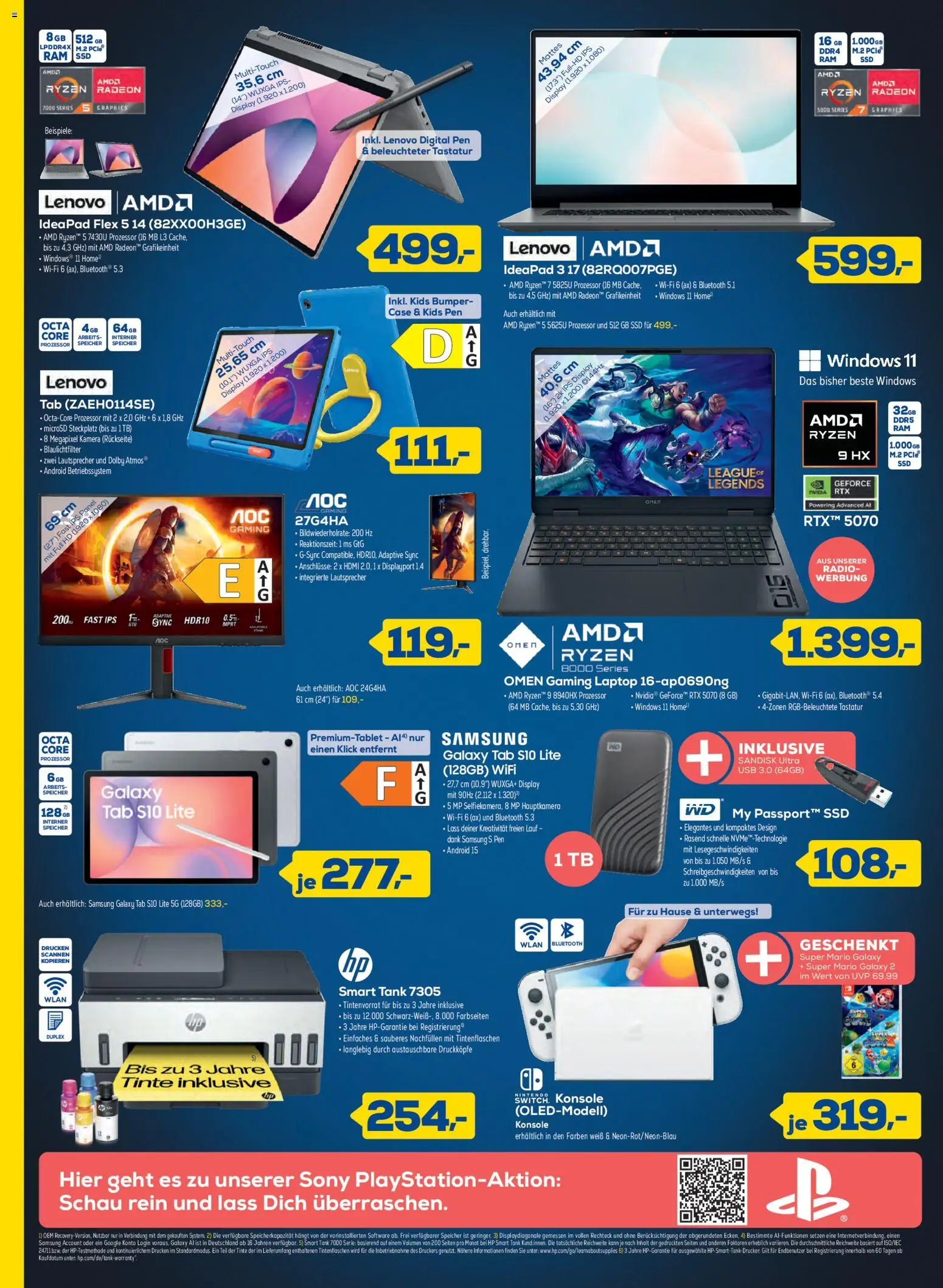 Euronics - Black Friday – gültig ab 21.11.2025 | Seite: 4 | Produkte: Lenovo, Sony, Lautsprecher, USB