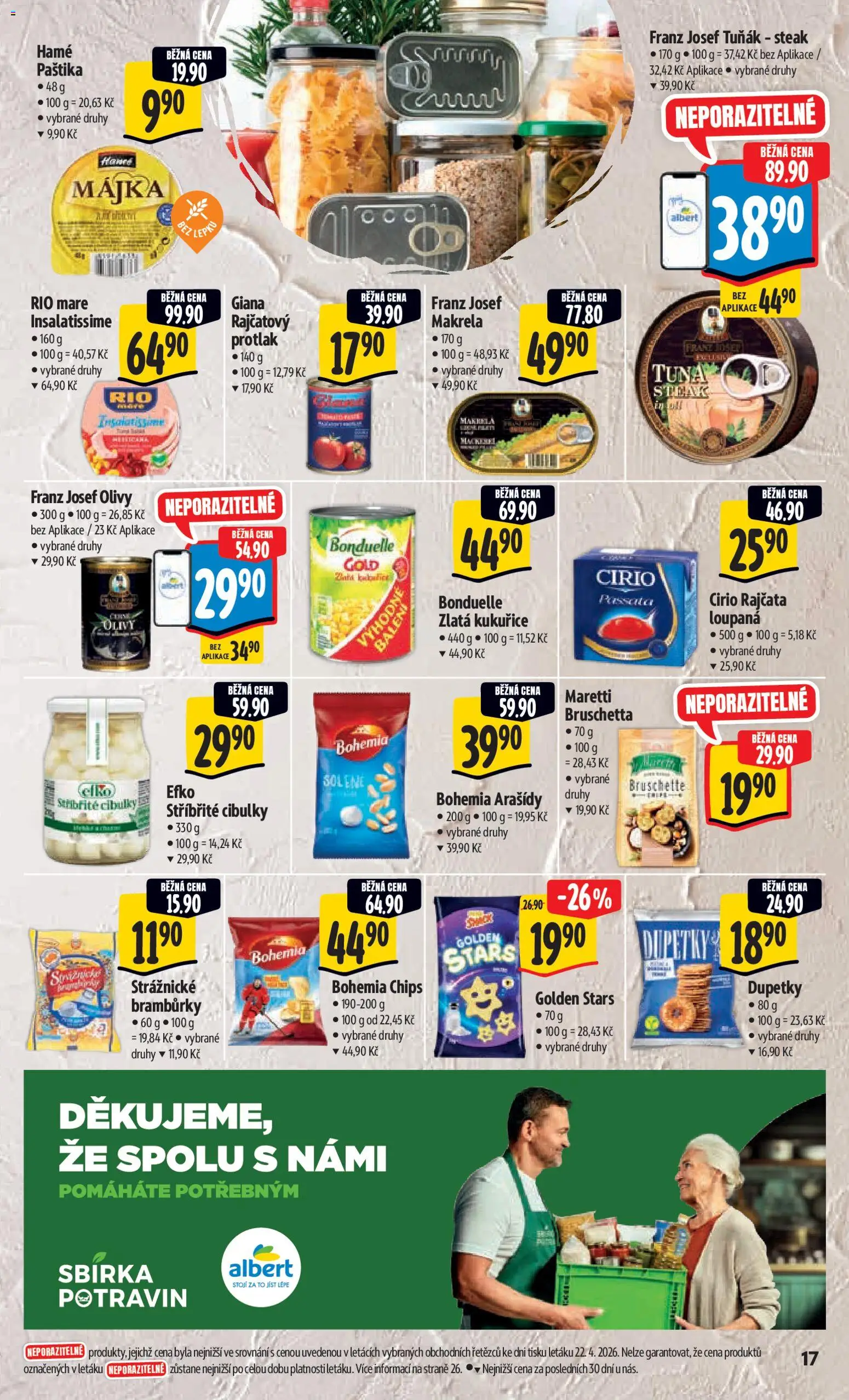 Albert leták - Hypermarket od 29.04.2026 | Strana: 25 | Produkty: Rajčata, Passata, Arašídy, Dupetky