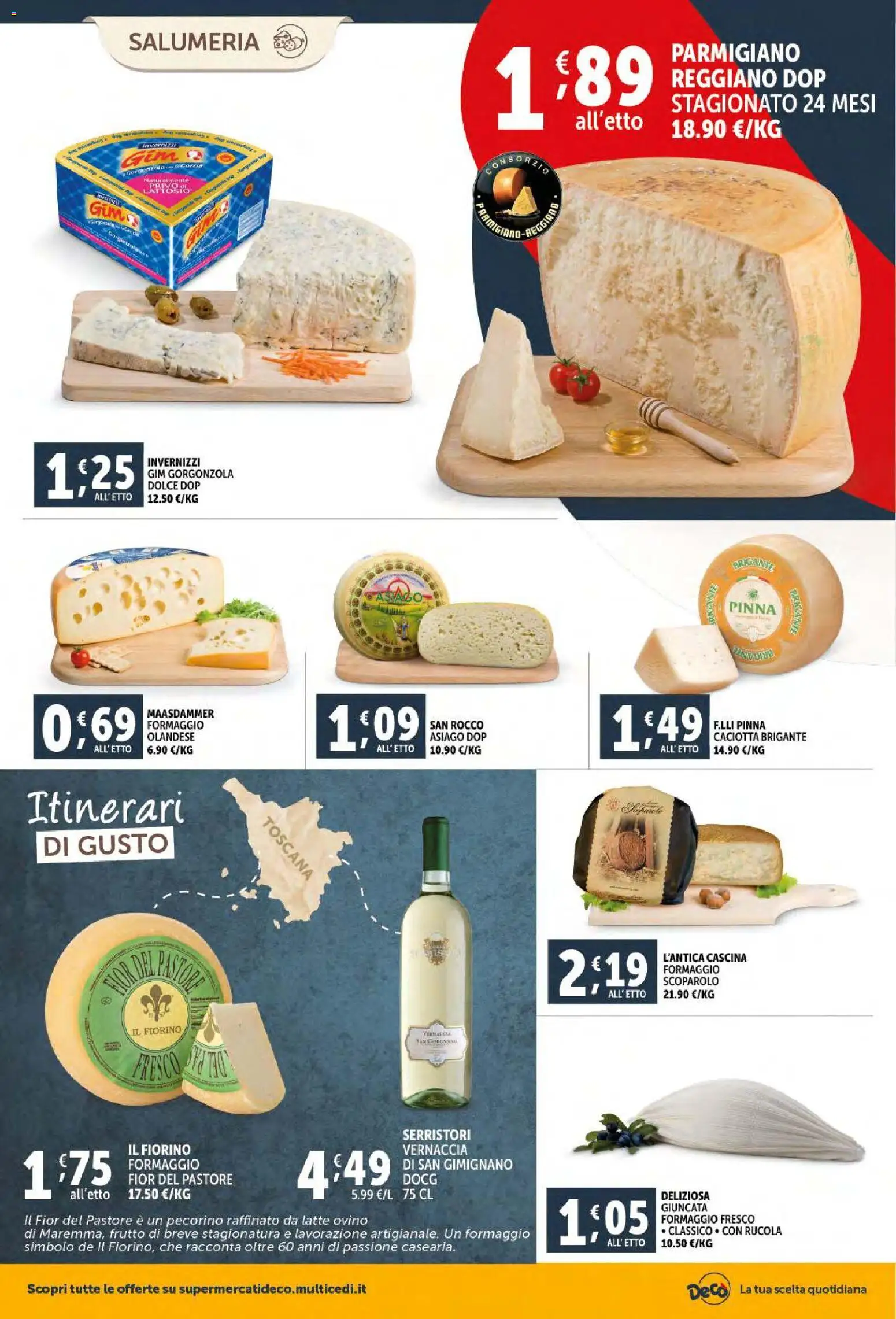 Volantino Decò del 20.01.2026 | Pagina: 2 | Prodotti: Formaggio, Parmigiano reggiano, Parmigiano, Pecorino