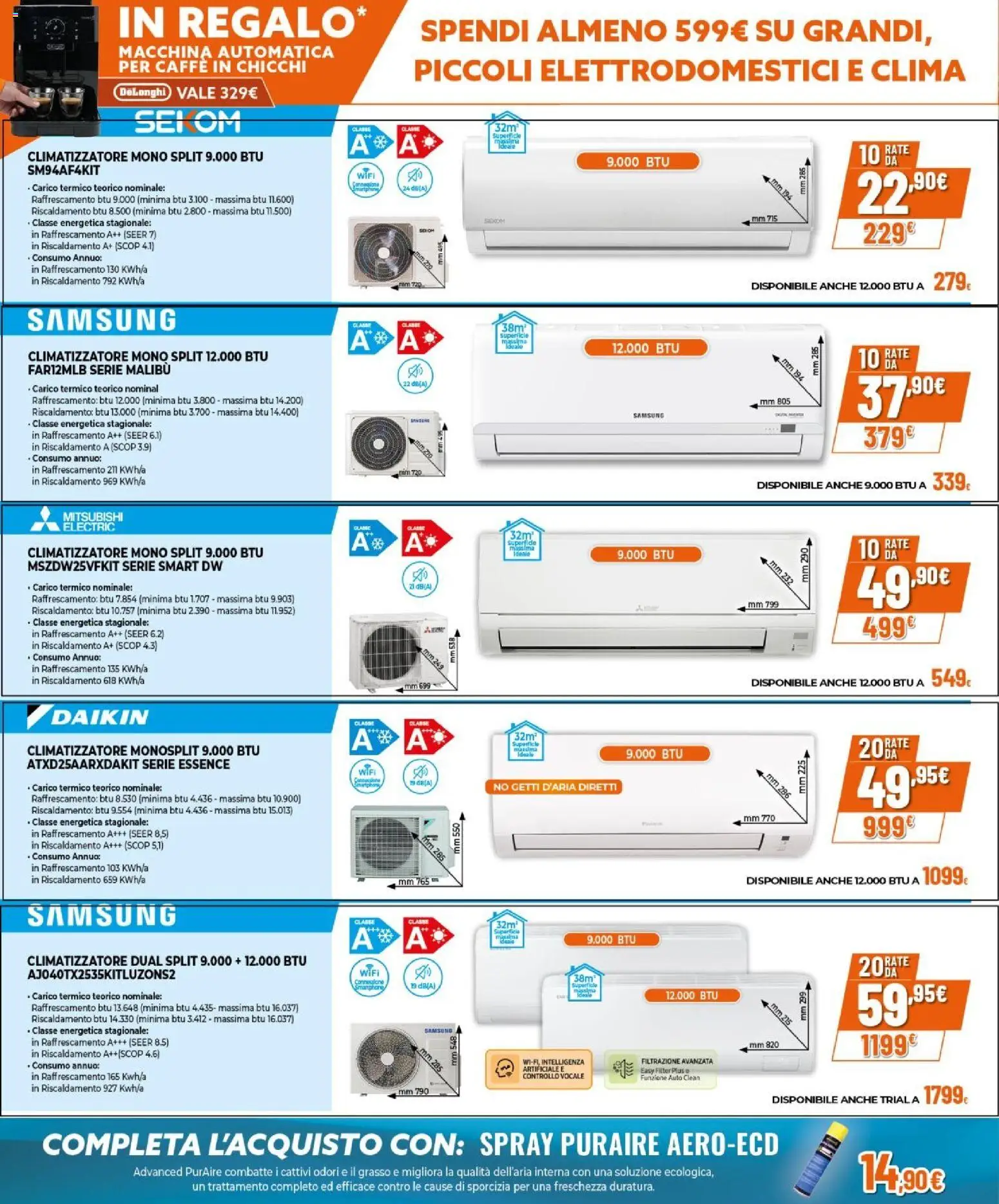 Volantino Expert del 12.03.2026 | Pagina: 7 | Prodotti: Climatizzatore, Caffè, Smartphone, Samsung