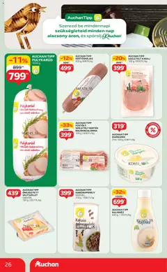 Auchan akciós ujság - amely érvényes a következő dátumtól: 26.06.2025 | Oldal: 26 | Termékek: Gabonapehely, Margarin, Karaj, Sajt