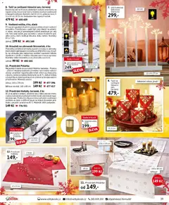 Náhled letáku Velký Košík katalog prosinec 2025 od 01.12.2025 | Strana: 39 | Produkty: Ubrousky, Prostírání, Svíčky, LED