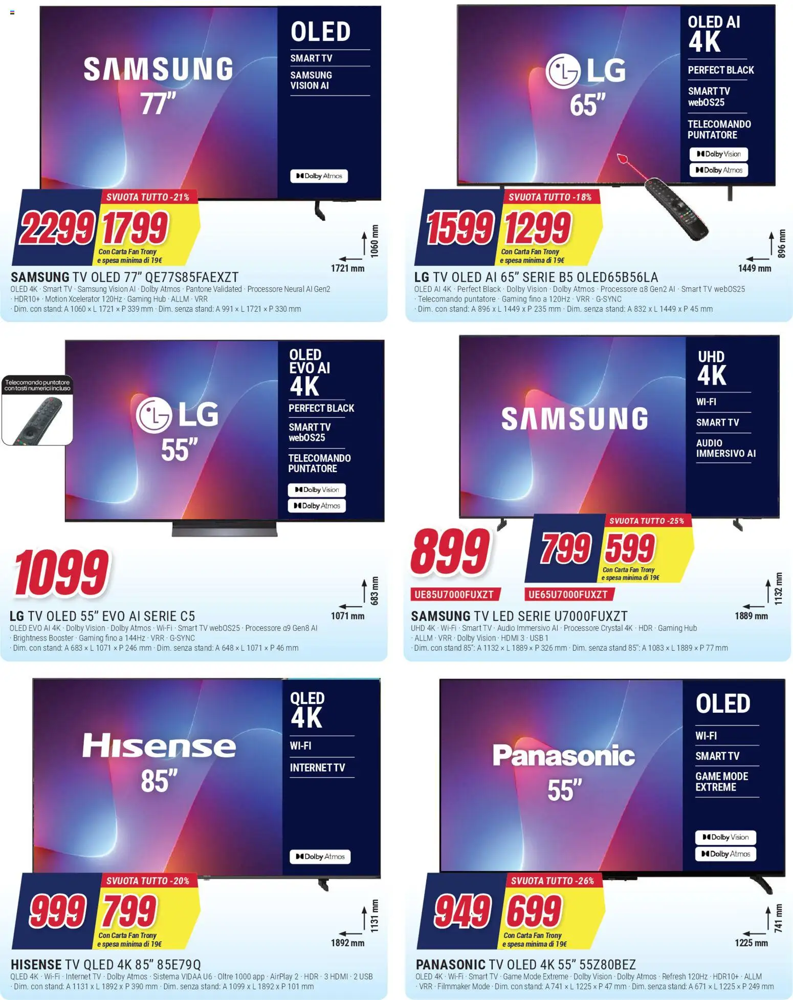 Volantino Trony del 15.01.2026 | Pagina: 3 | Prodotti: Tv samsung, smart TV, Fan, Samsung