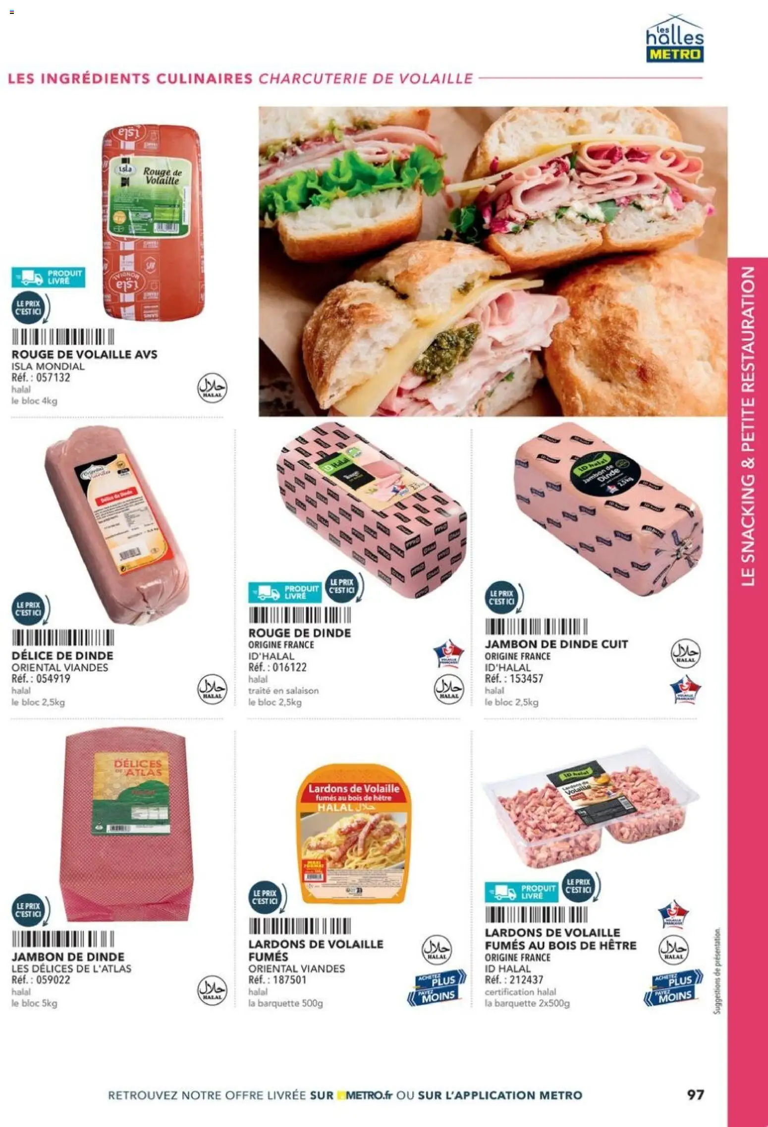 {H1} | Page: 97 | Produits: Volaille, Lardons, Jambon, Livre