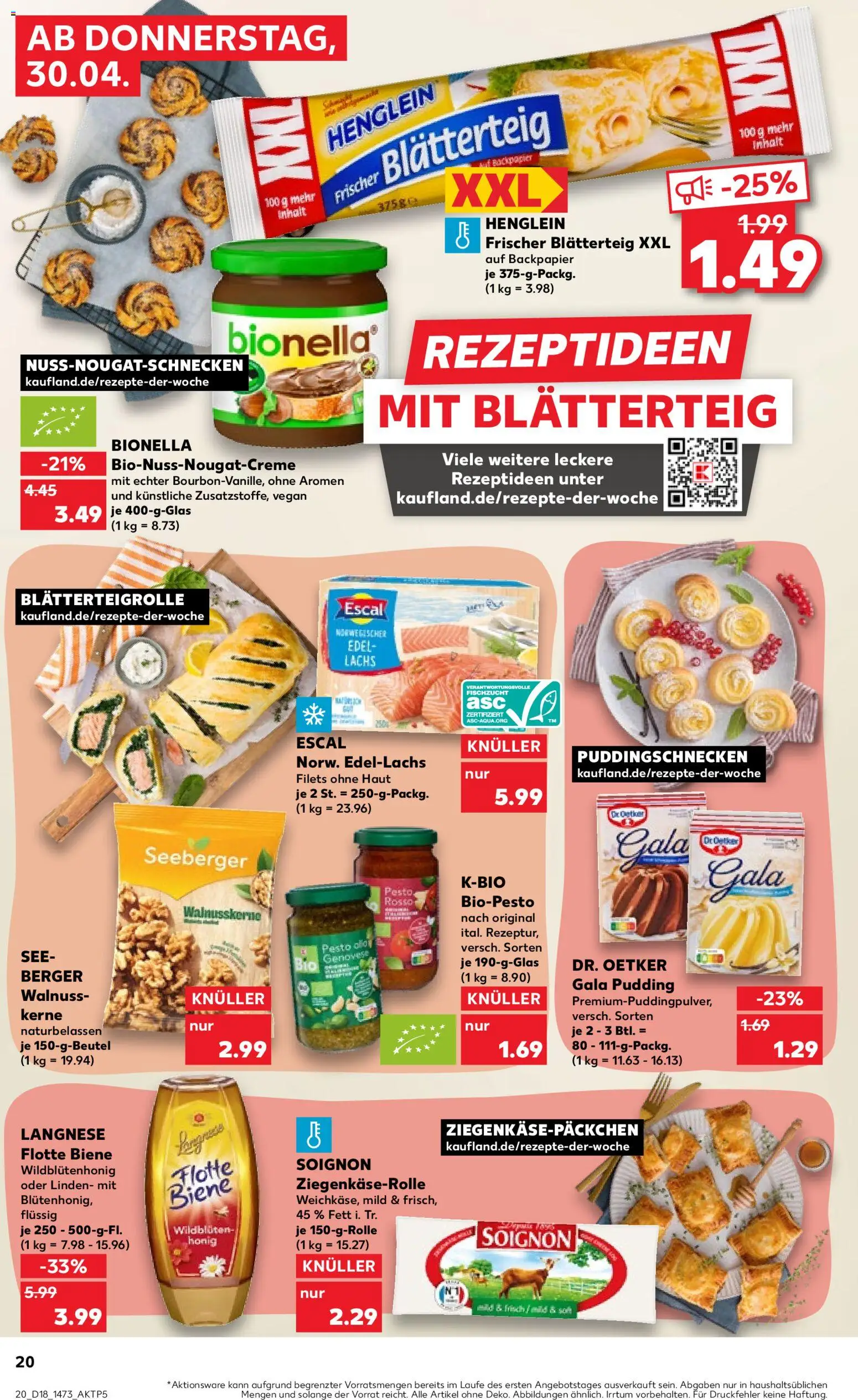 Kaufland Prospekt Berlin	 – gültig ab 30.04.2026 | Seite: 20 | Produkte: Langnese, Pudding