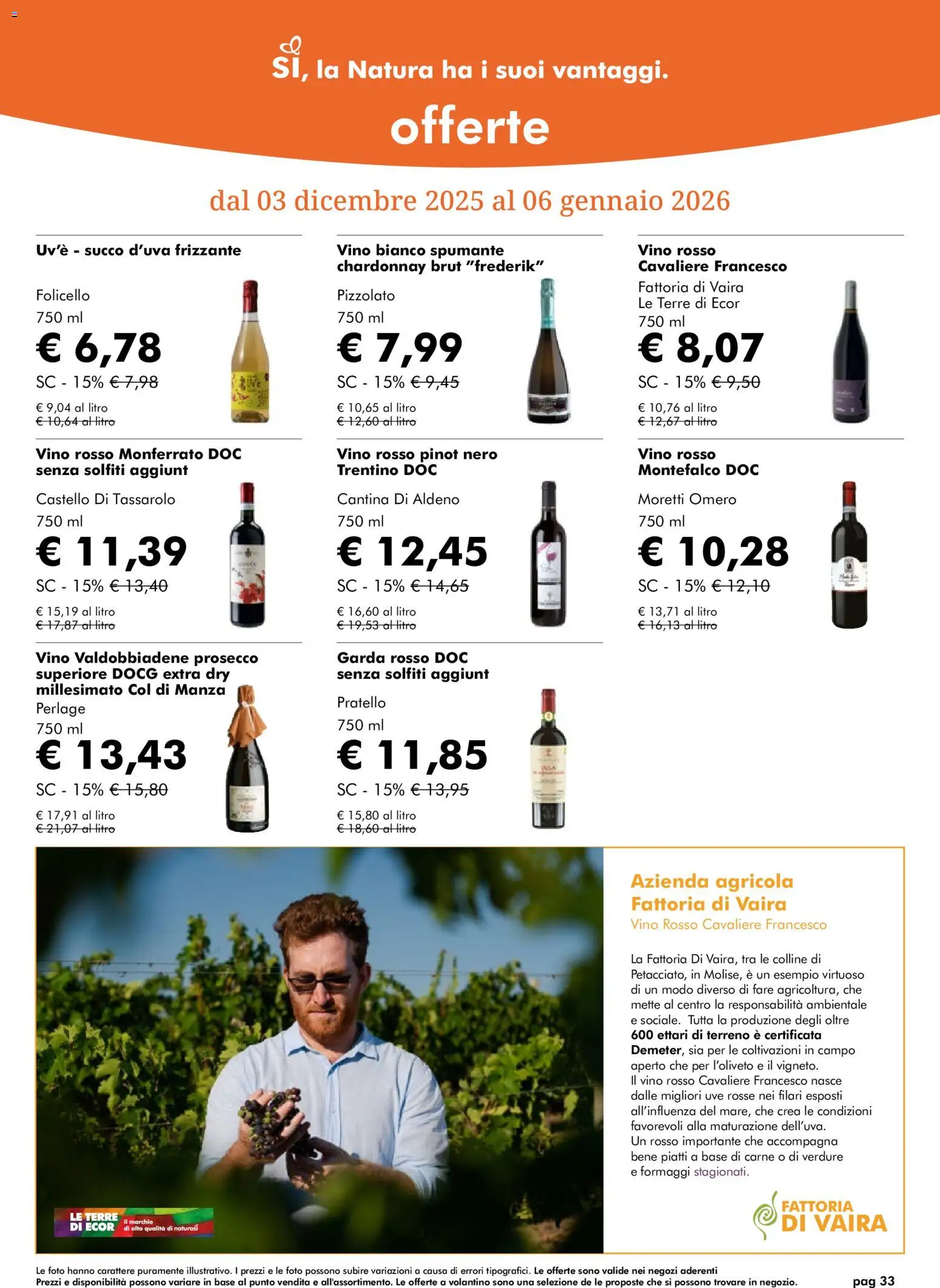 Volantino Natura Sì del 03.12.2025 | Pagina: 33