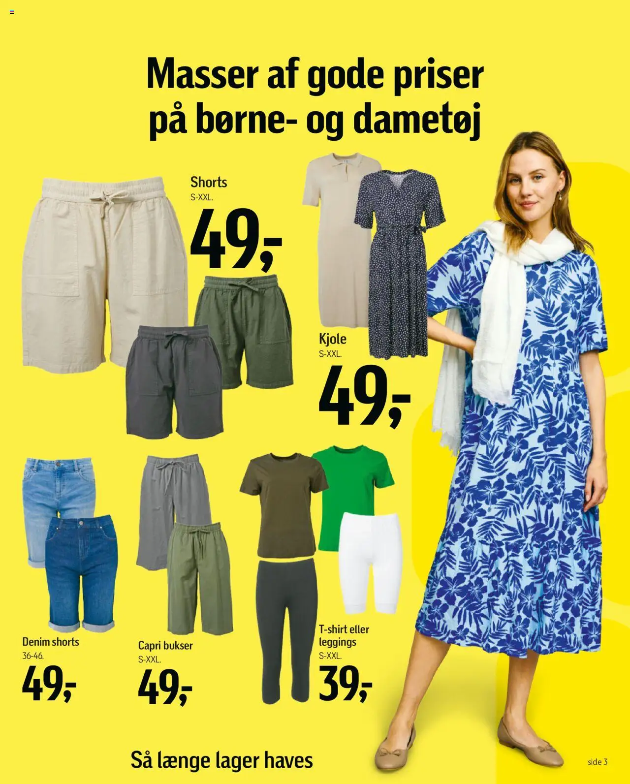 Føtex Tilbudsavis gyldig fra 01.08.2025 | Side: 3 | Produkter: Bukser, Shorts, Leggings, Kjole