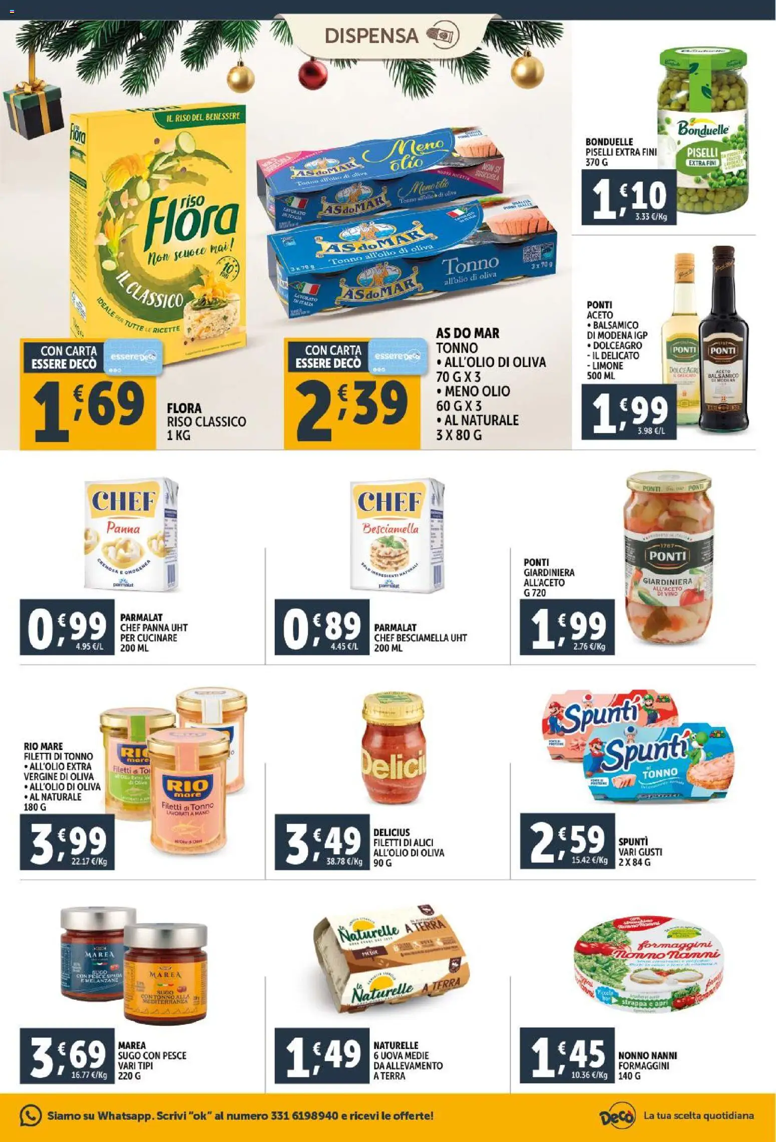 Volantino Decò del 15.12.2025 | Pagina: 21 | Prodotti: Riso, Vino, Besciamella, Alici