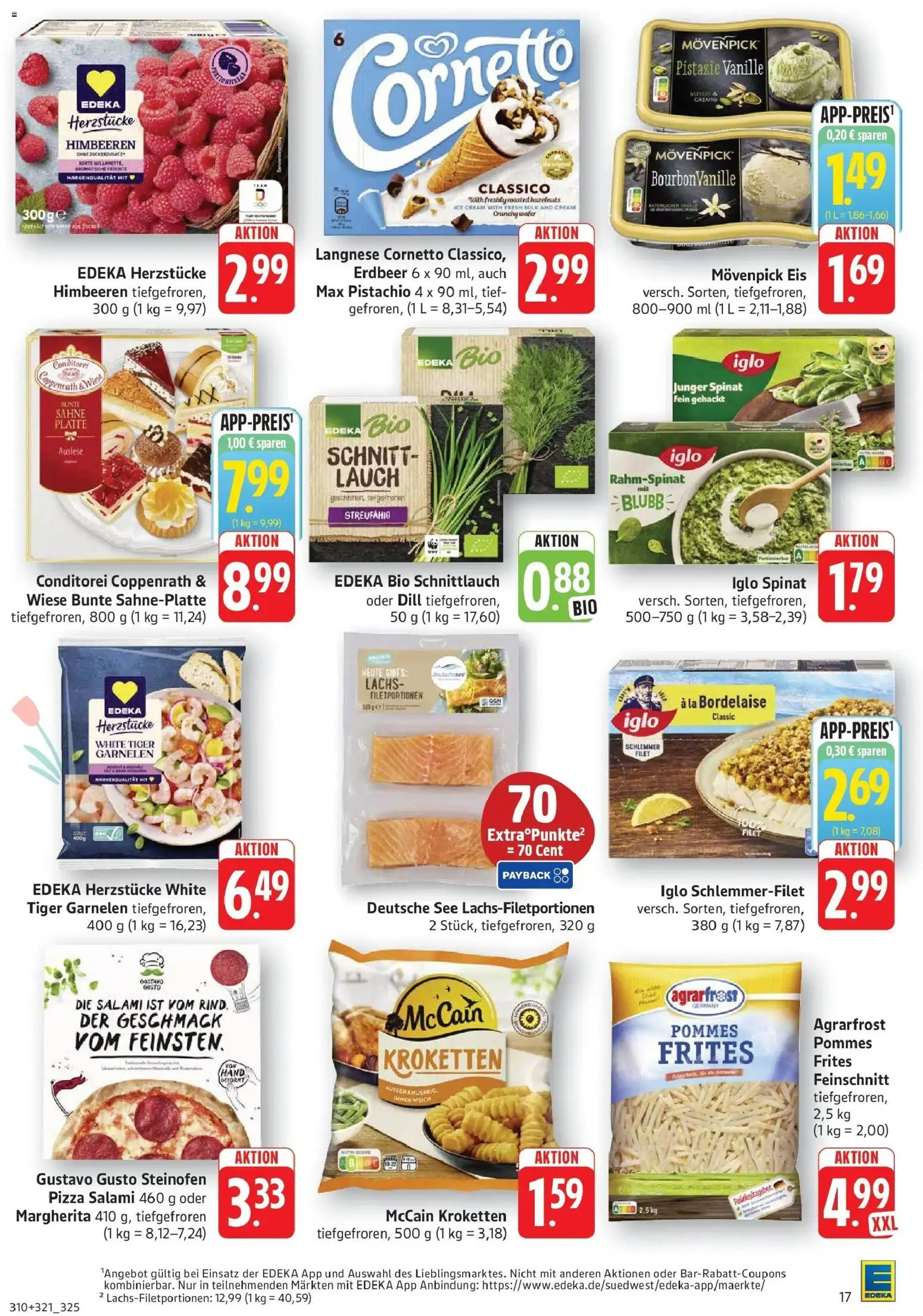 Angebote – gültig ab 30.03.2026 | Seite: 17 | Produkte: Gustavo gusto, Pommes frites, Lachs, Salami