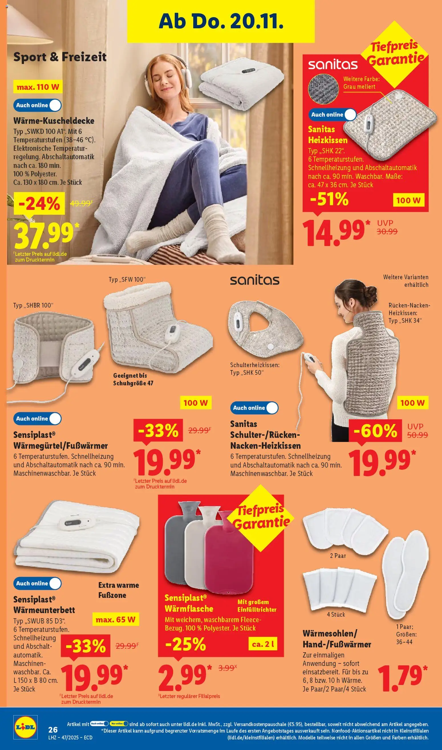 Lidl - Black Friday – gültig ab 17.11.2025 | Seite: 44 | Produkte: Heizkissen