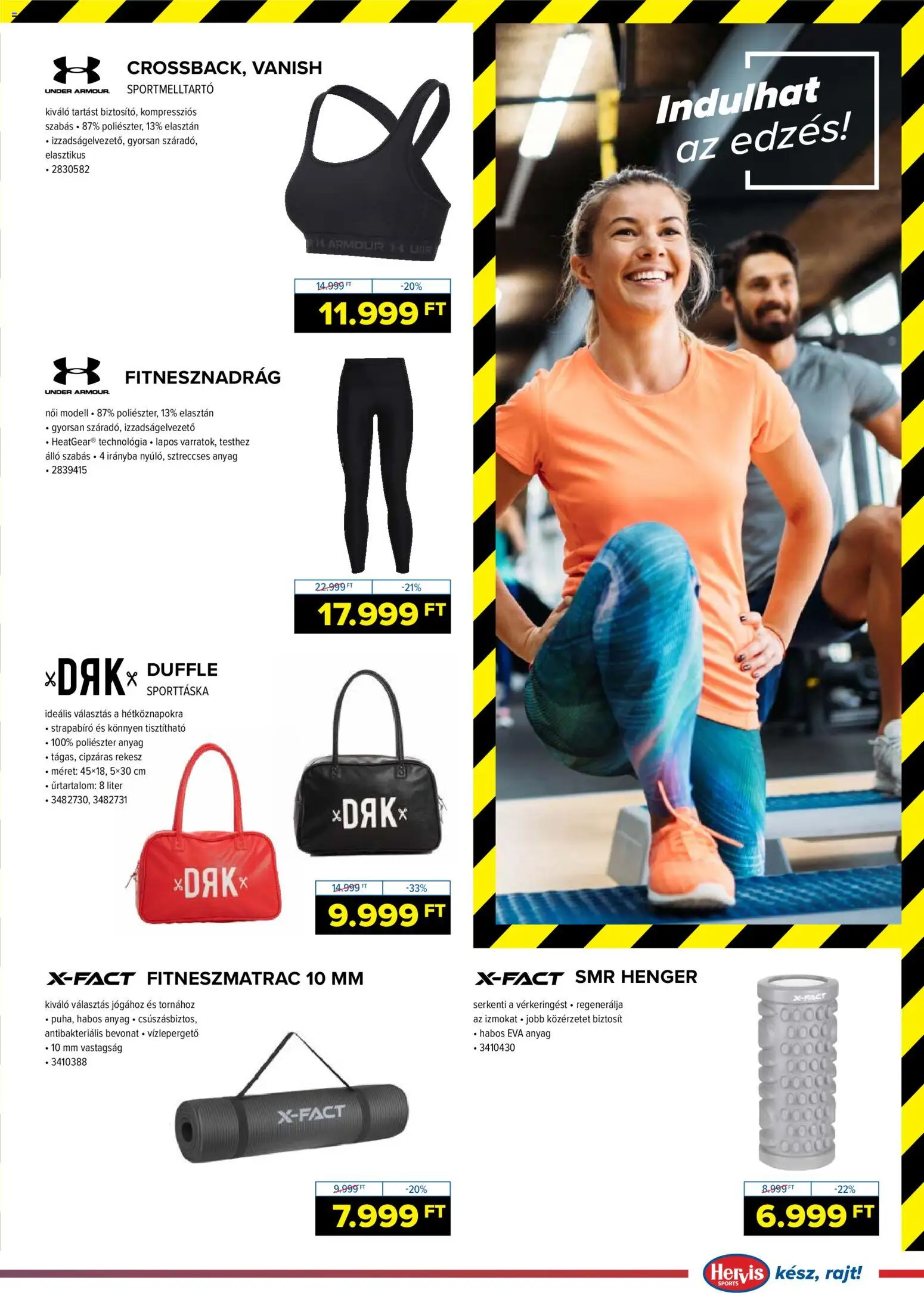Hervis Sports akciós ujság - amely érvényes a következő dátumtól: 16.12.2025 | Oldal: 11 | Termékek: Fitnesznadrág, Under armour, Sportmelltartó