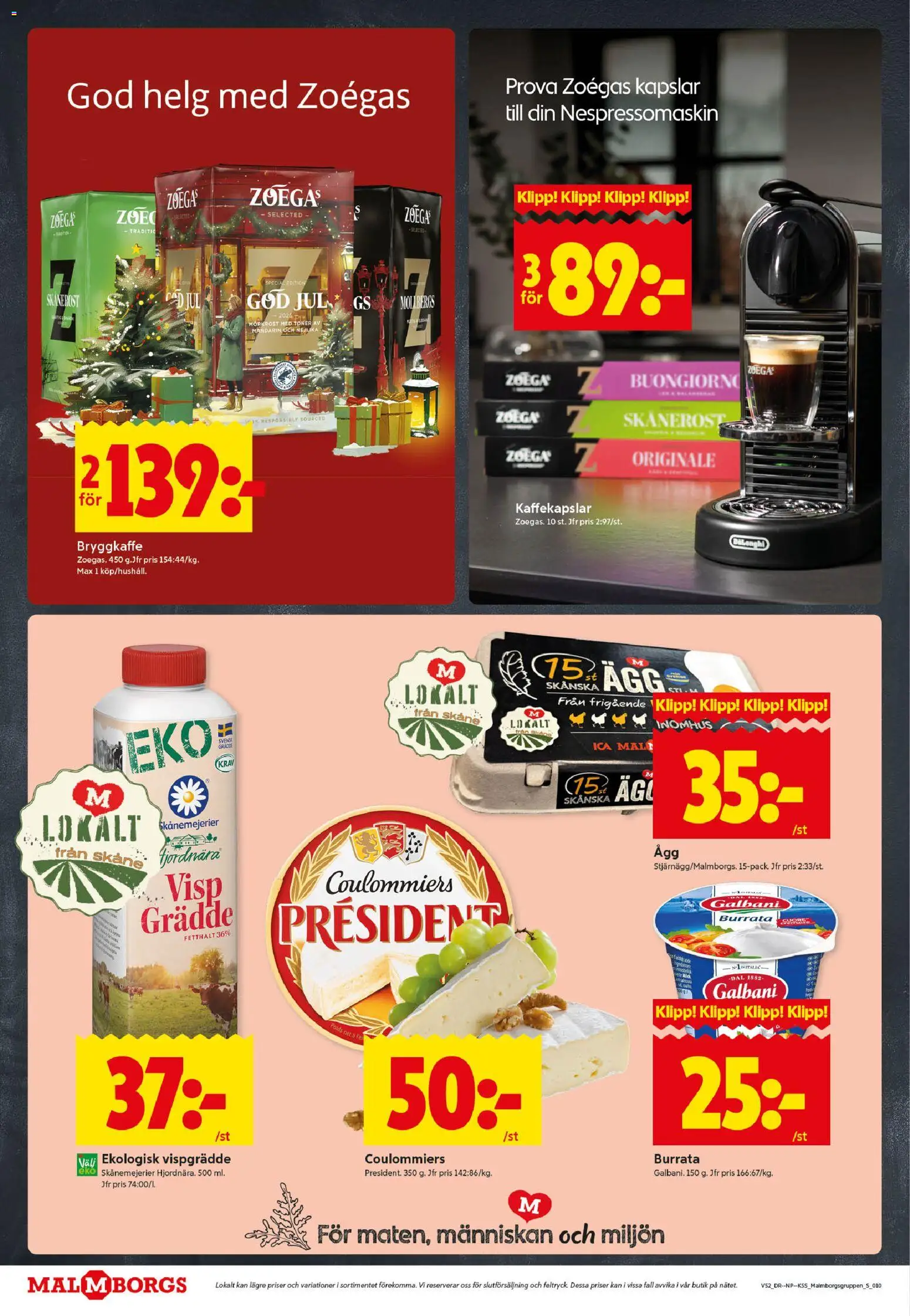 ICA Kvantum reklamblad aktuell från 22.12.2025 | Sida: 10 | Produkter: Visp, Kaffekapslar, Grädde, Vispgrädde