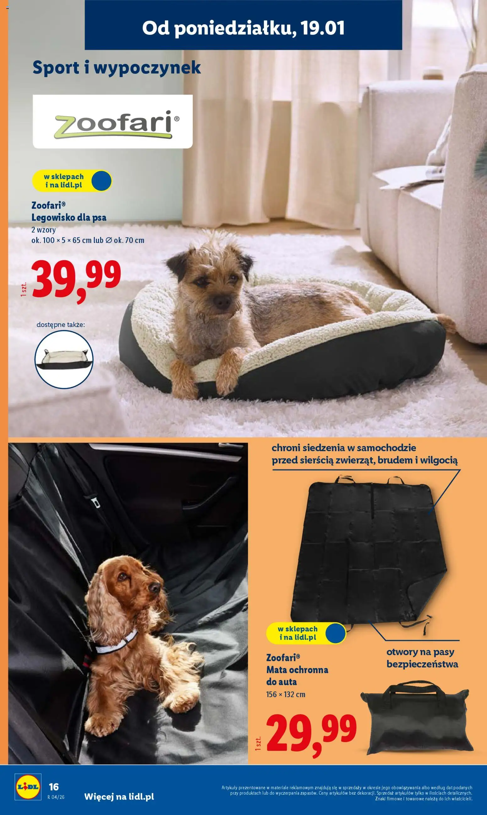 Lidl Katalog od 19.01.2026 | Strona: 16 | Produkty: Legowisko dla psa