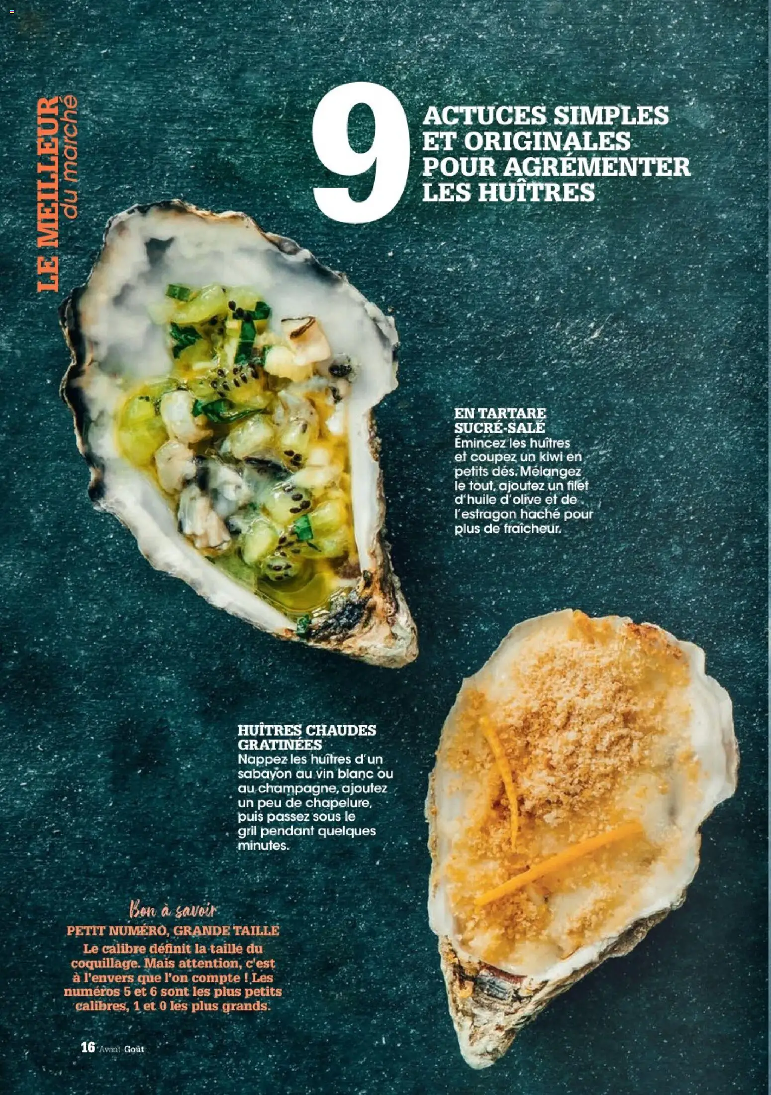 {H1} | Page: 16 | Produits: Gril, Vin, Huîtres, Kiwi