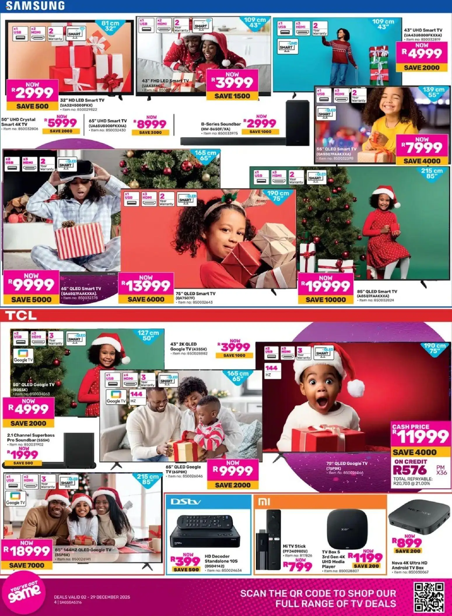 New Game catalogue – valid from 02.12.2025 | Page: 4 | Products: Player, Decoder, Box, Soundbar