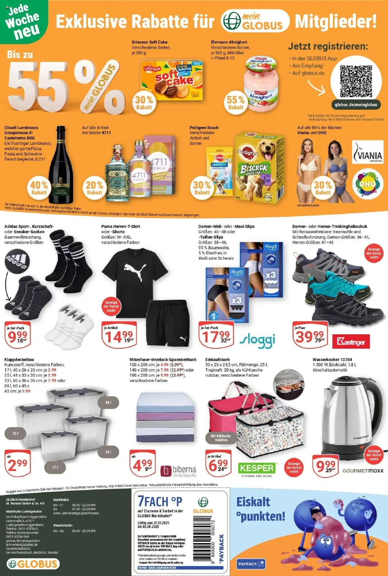 Globus prospekt Ludwigshafen-Oggersheim	 - gültig ab dem 28.07.2025 | Seite: 28 | Produkte: Ehrmann almighurt, Bettwäsche, Pedigree, Telefon
