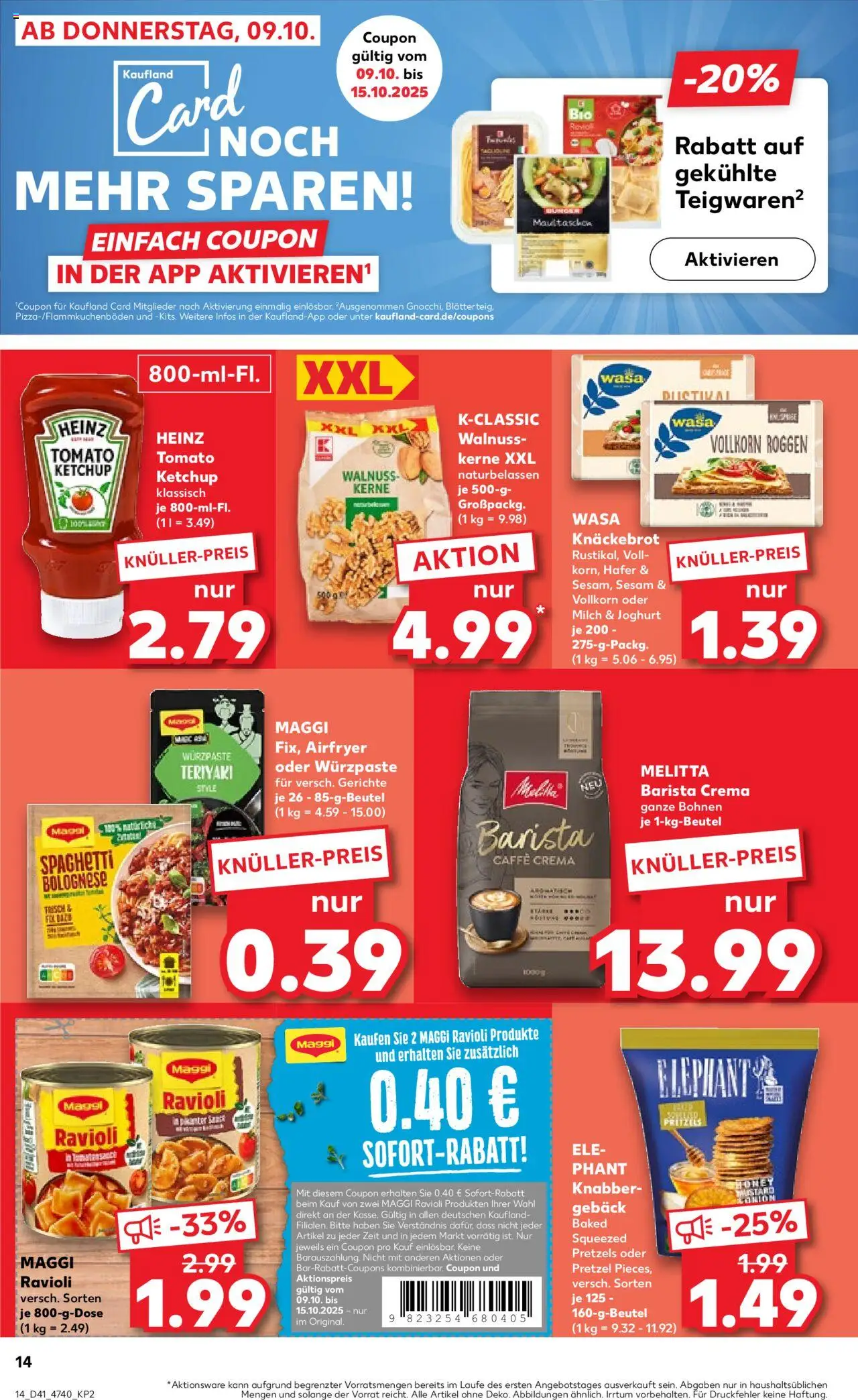 Kaufland prospekt Hannover	 – gültig ab 12.10.2025 | Seite: 14 | Produkte: Maggi, Milch, Joghurt, Wasa knackebrot