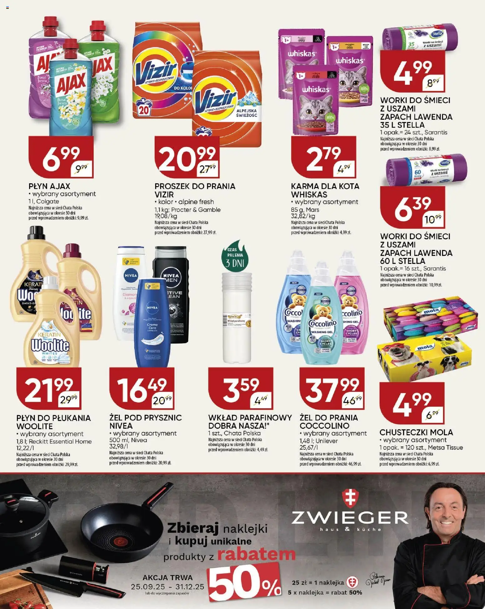 Chata Polska - Gazetka od 06.11.2025 | Strona: 23 | Produkty: Coccolino, Prysznic, Żel pod prysznic, Proszek do prania