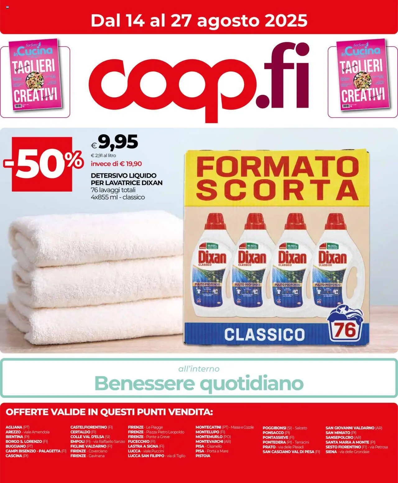 Volantino COOP del 14.08.2025 | Pagina: 1 | Prodotti: Lavatrice