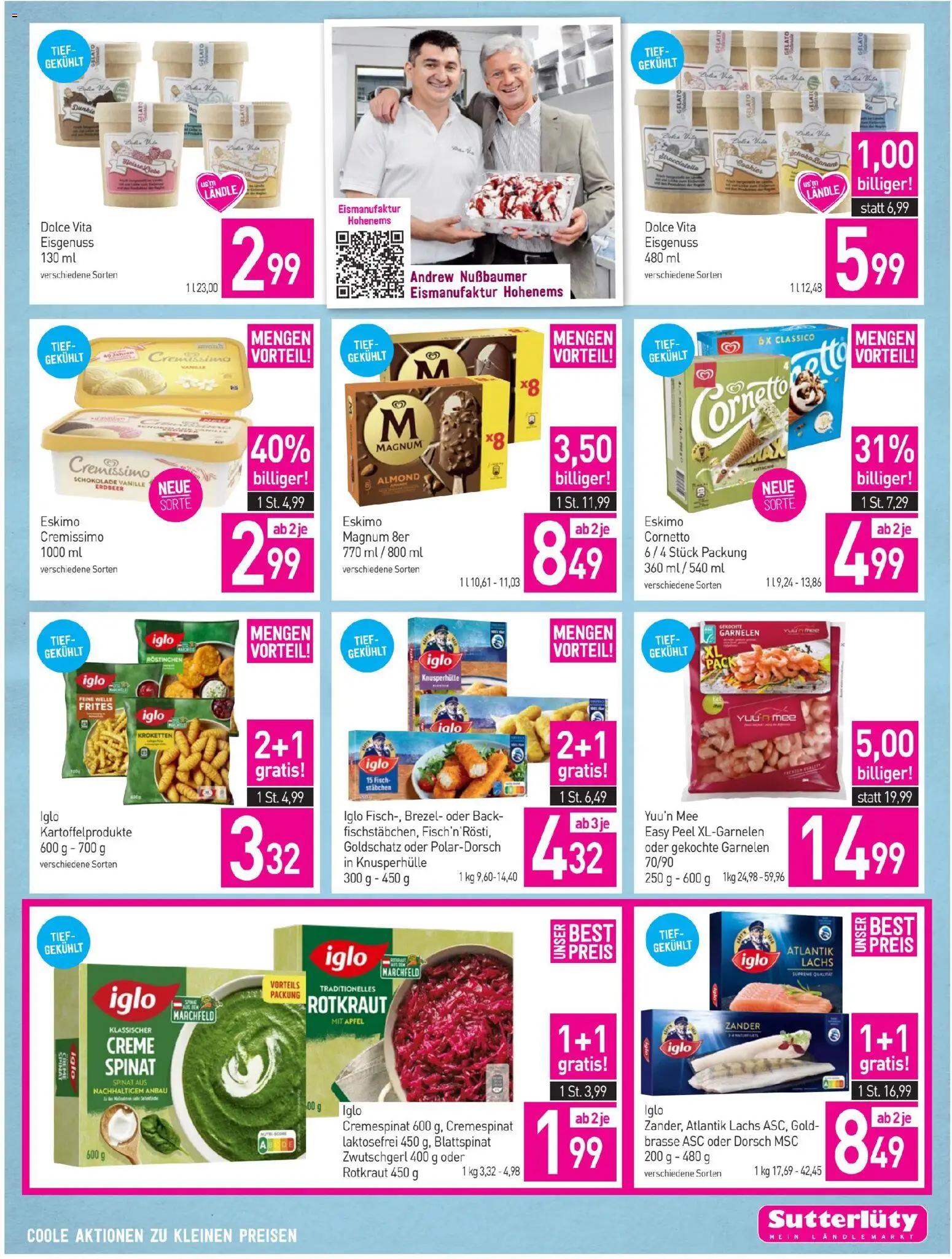 Sutterlüty Flugblatt gültig ab 02.04.2026 | Seite: 21 | Produkte: Creme, Schokolade, Äpfel, Fisch