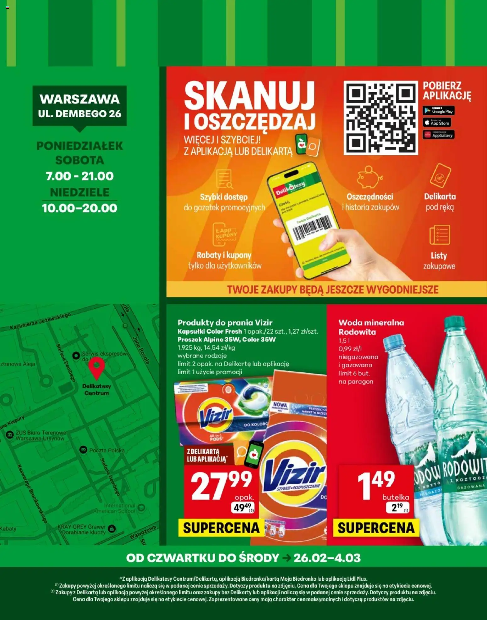 Delikatesy Centrum Gazetka - Warszawa Otwarcie od 26.02.2026 | Strona: 4 | Produkty: Delikatesy, Woda
