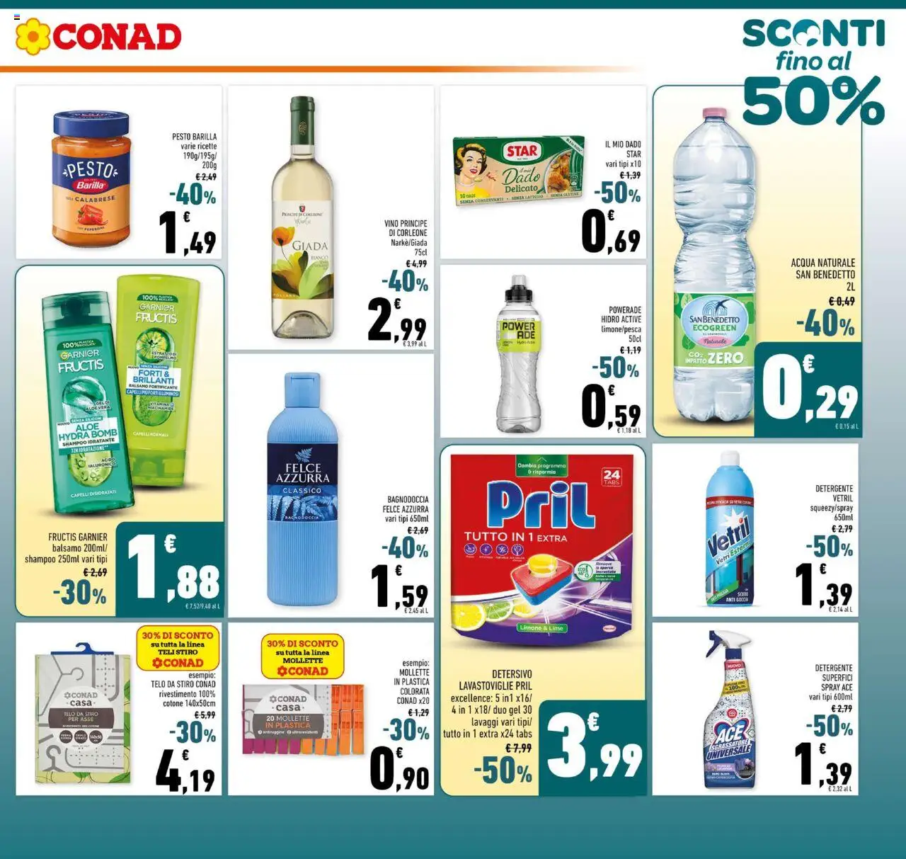 Volantino Conad del 22.10.2025 | Pagina: 3 | Prodotti: Sgrassatore, Pompelmo, Acqua, Lime
