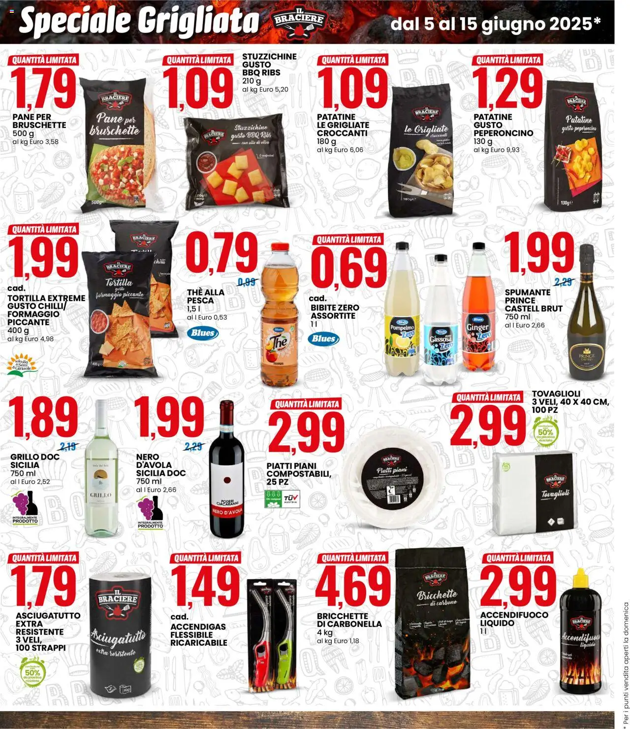 Volantino Eurospin del 05.06.2025 | Pagina: 4 | Prodotti: Peperoncino, The, Bibite, Asciugatutto