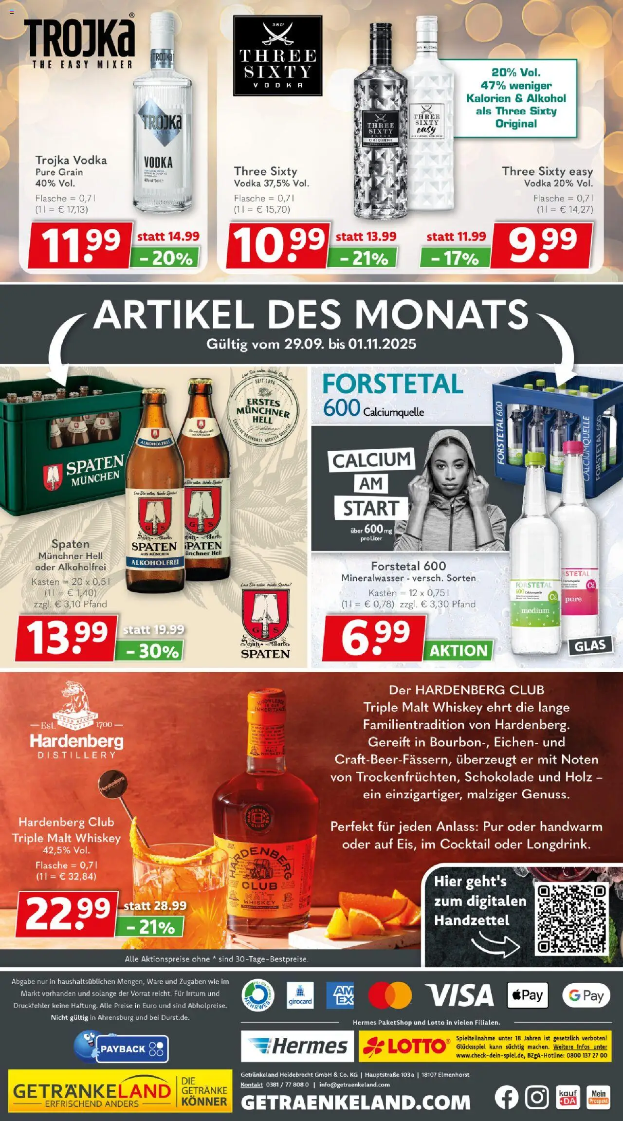 Getränkeland Prospekt 	 – gültig ab 13.10.2025 | Seite: 8 | Produkte: Mixer, Schokolade, Mineralwasser, Whiskey