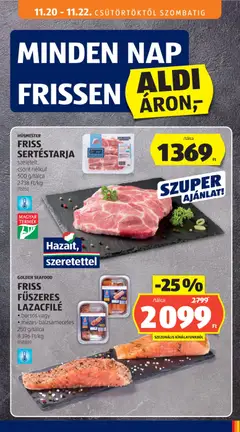 FRISS SERTÉSTARJA, szeletelt, csont nélkül, 500 g/tálca - amely érvényes a következő dátumtól: 20.11.2025 | Oldal: 13