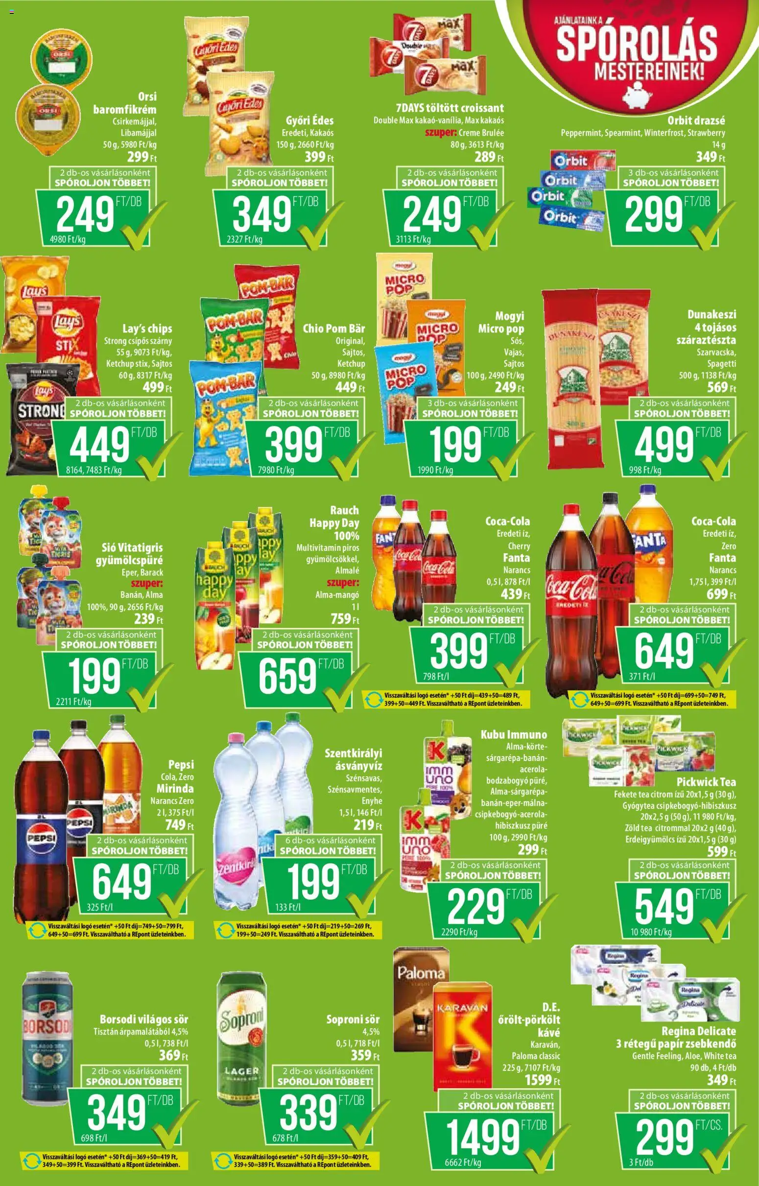 COOP akciós ujság - amely érvényes a következő dátumtól: 29.01.2026 | Oldal: 5 | Termékek: Fanta, Drazsé, Ásványvíz, Száraztészta