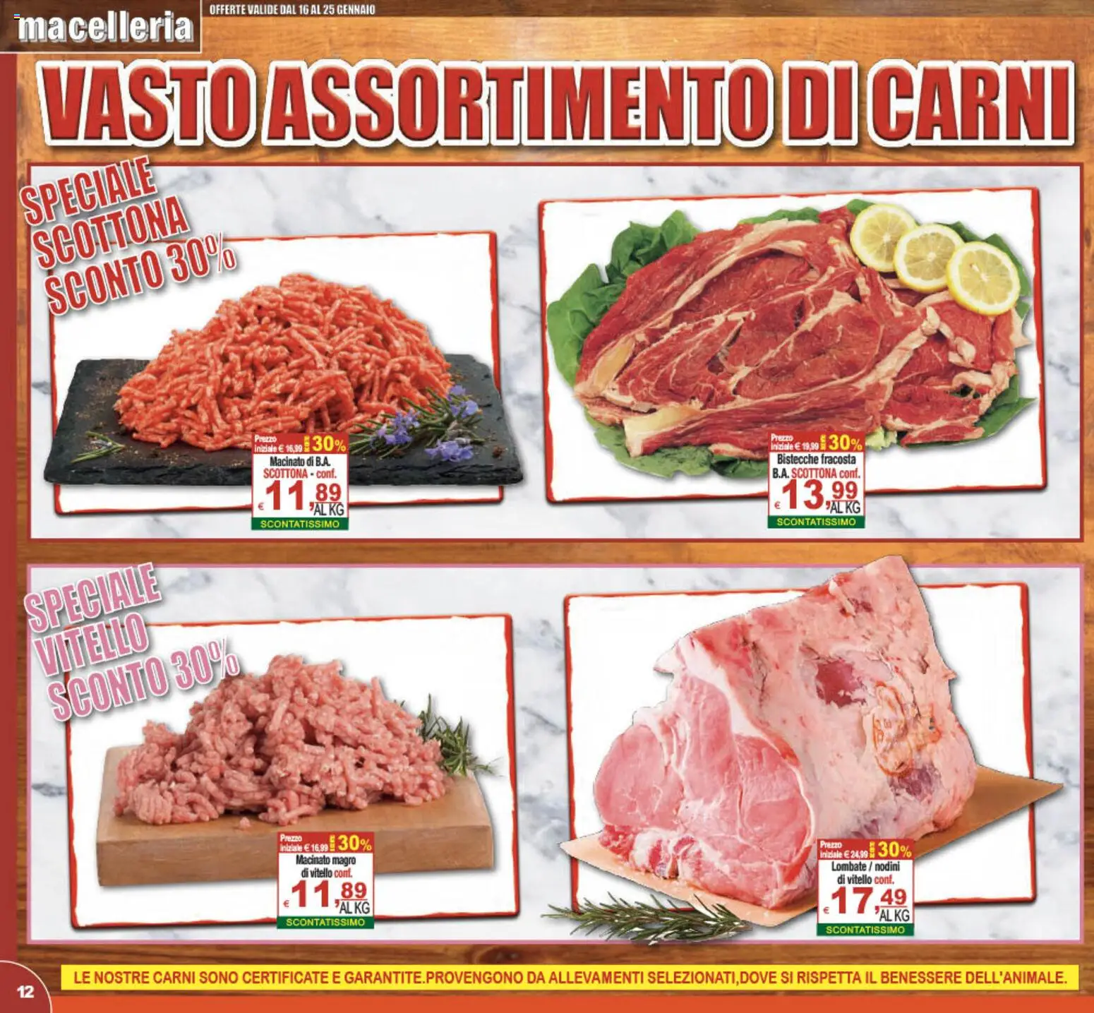 Volantino CTS del 16.01.2026 | Pagina: 12 | Prodotti: Vitello, Macinato
