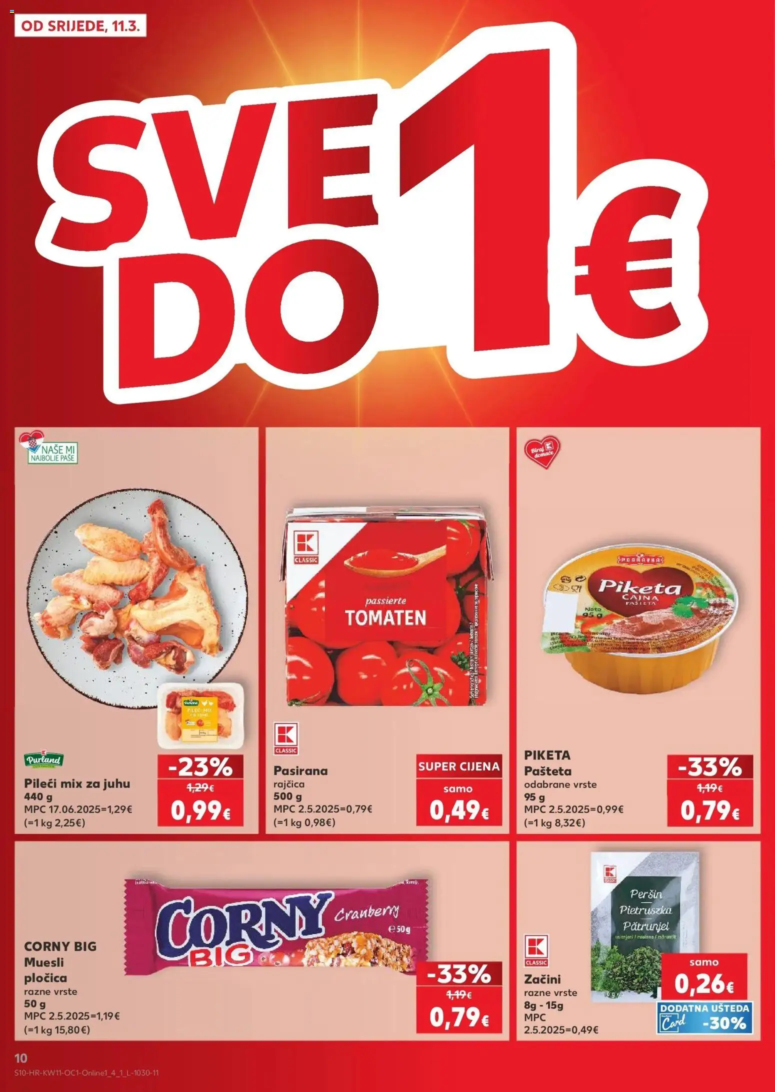 Kaufland katalog | vrijedi od 10.03.2026 | Stranica: 10 | Proizvodi: Podravka, Pašteta, Začini, Rajčica