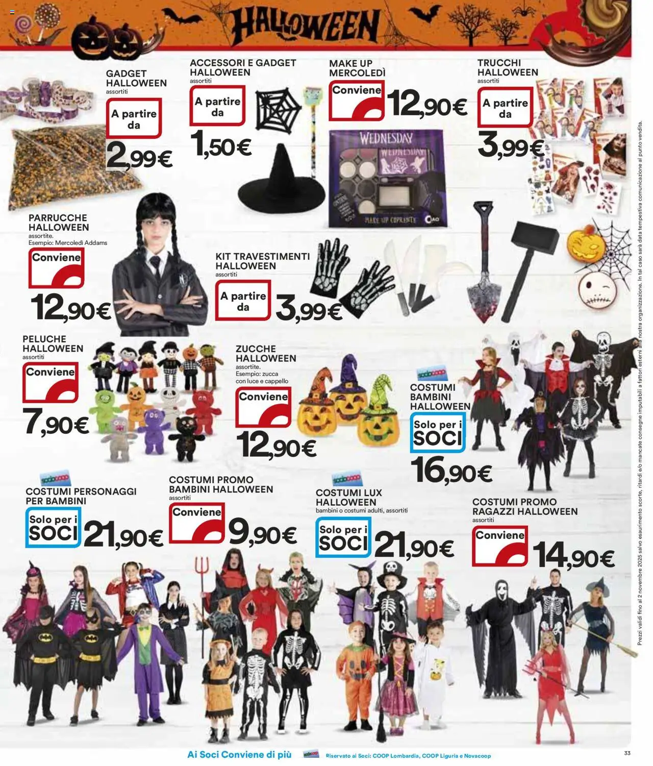 Volantino Ipercoop del 09.10.2025 | Pagina: 33 | Prodotti: Peluche, Zucca, Data, Cappello