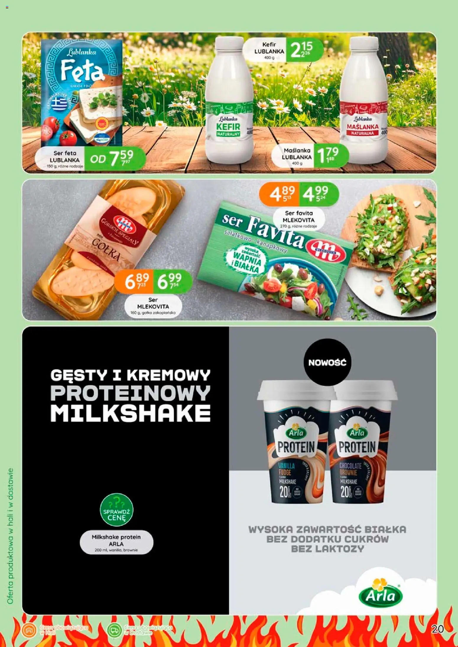 Eurocash gazetka - Grill od 09.04.2026 | Strona: 20 | Produkty: Bez laktozy, Ser, Brownie, Ser feta