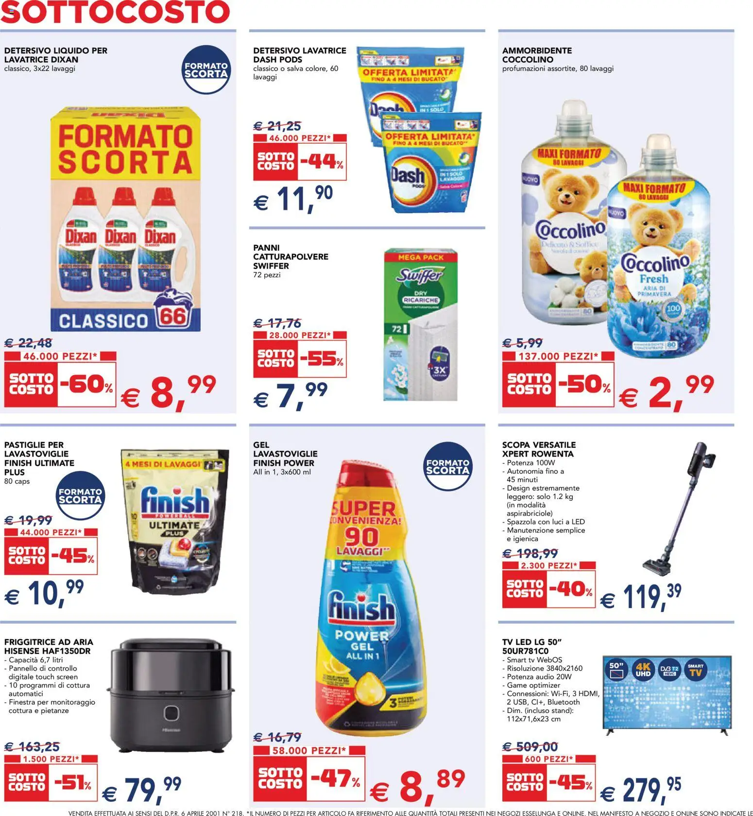 Volantino Esselunga S del 07.11.2025 | Pagina: 6 | Prodotti: Spazzola, TV, Audio, Friggitrice