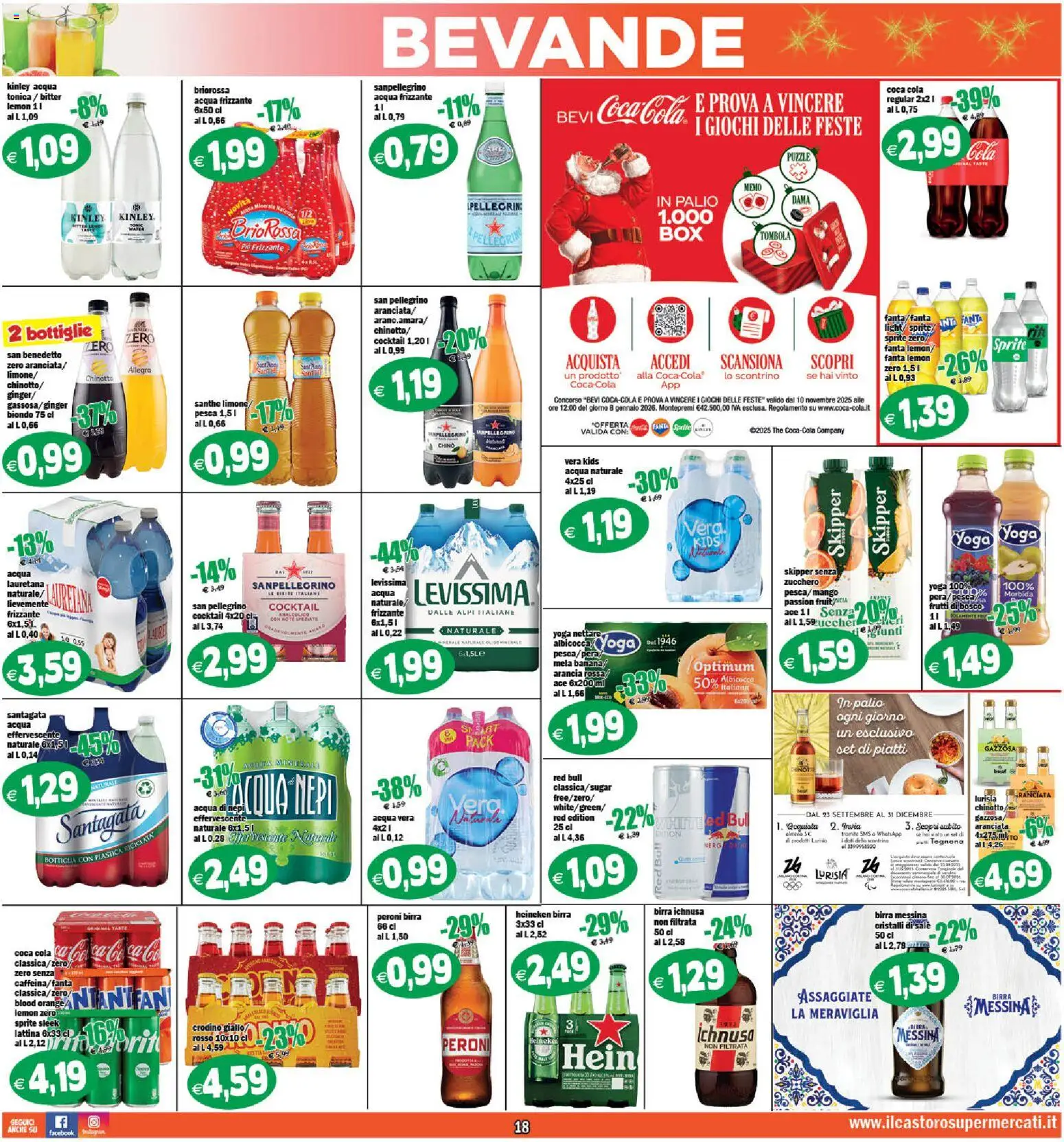 Volantino Il Castoro del 16.12.2025 | Pagina: 18 | Prodotti: Birra, Pesca, Arancia, Heineken