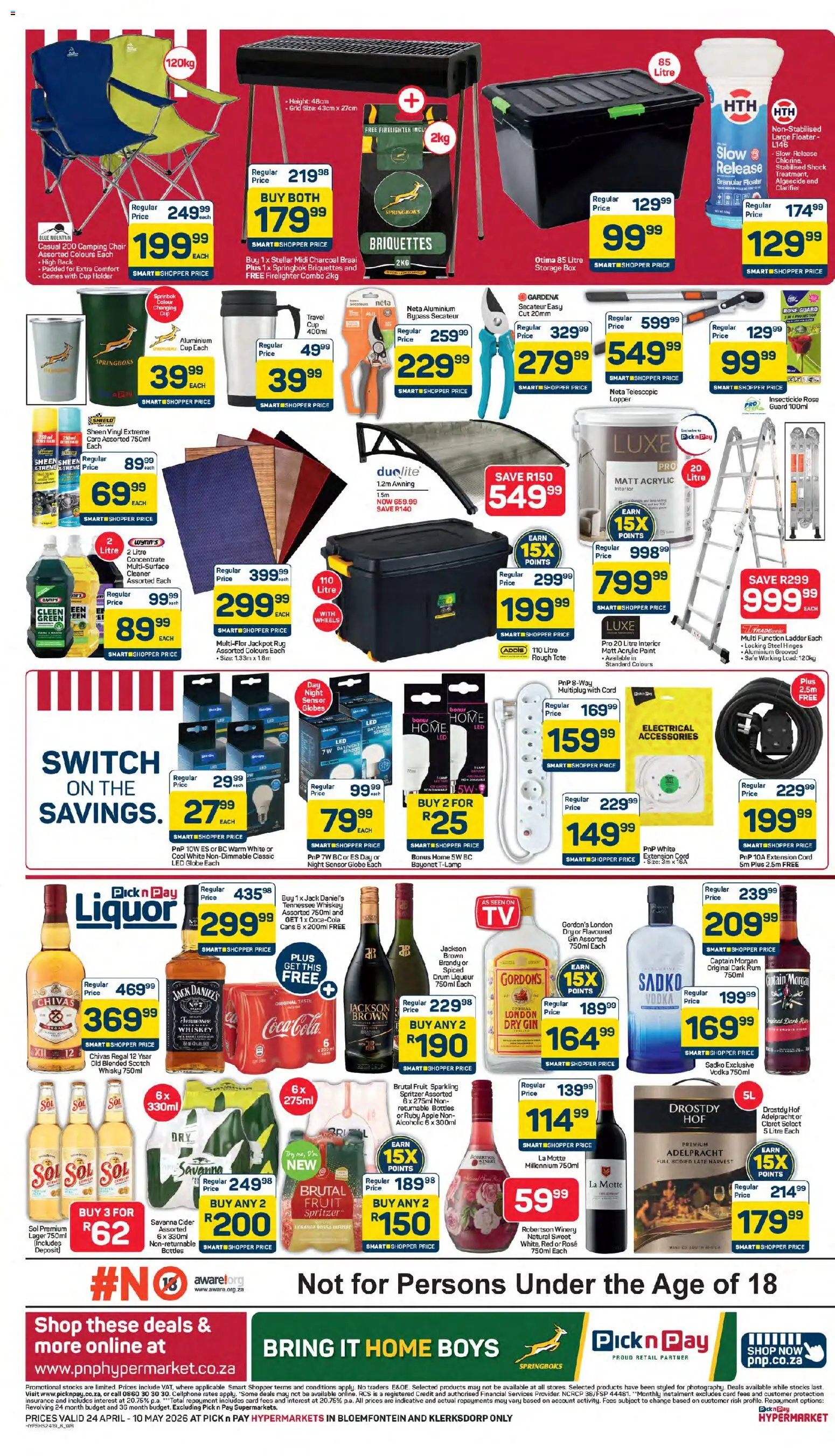 New Pick n Pay catalogue – valid from 24.04.2026 | Page: 8 | Products: Globe, Rum, Gin, Fruit