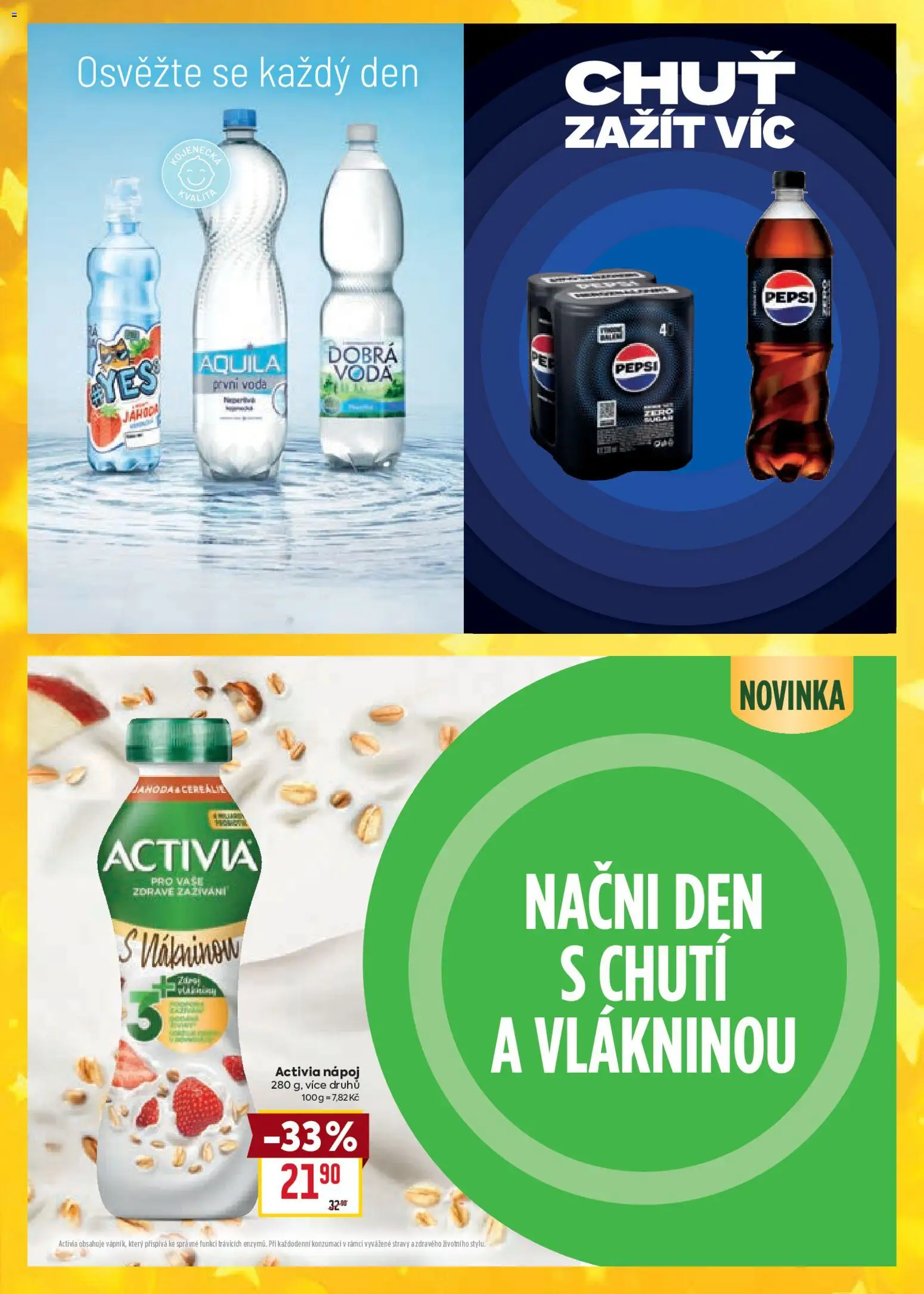Billa Velký leták od 12.11.2025 | Strana: 33 | Produkty: Voda, Pepsi, Cereálie, Aquila