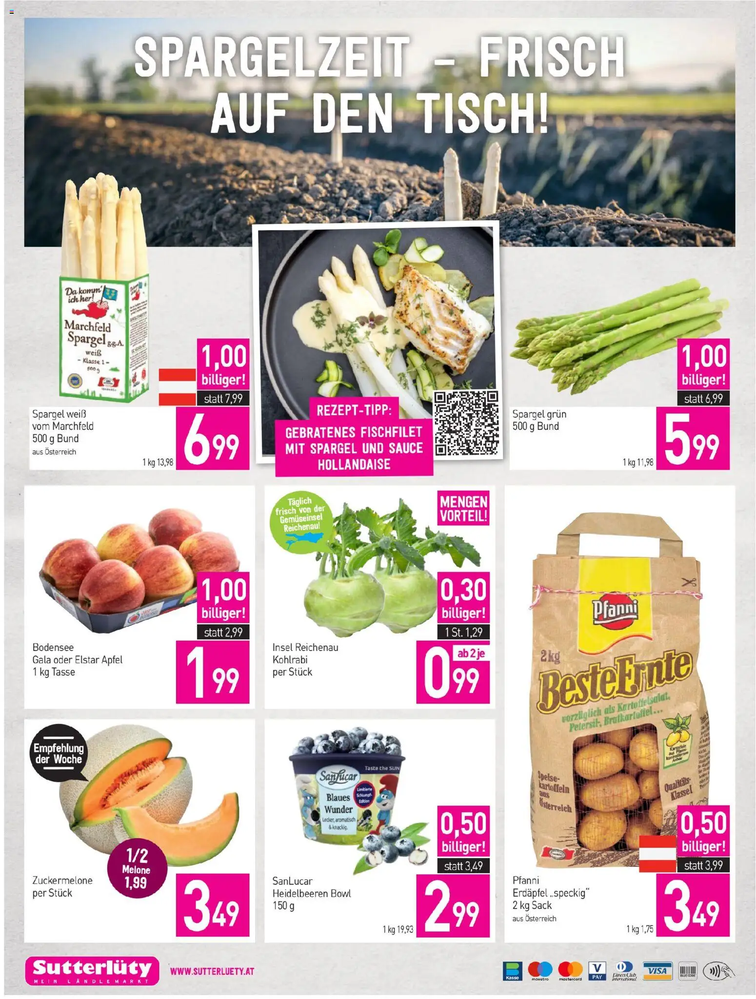 Sutterlüty Flugblatt gültig ab 30.04.2026 | Seite: 20 | Produkte: Kartoffeln, Melone, Tisch, Äpfel