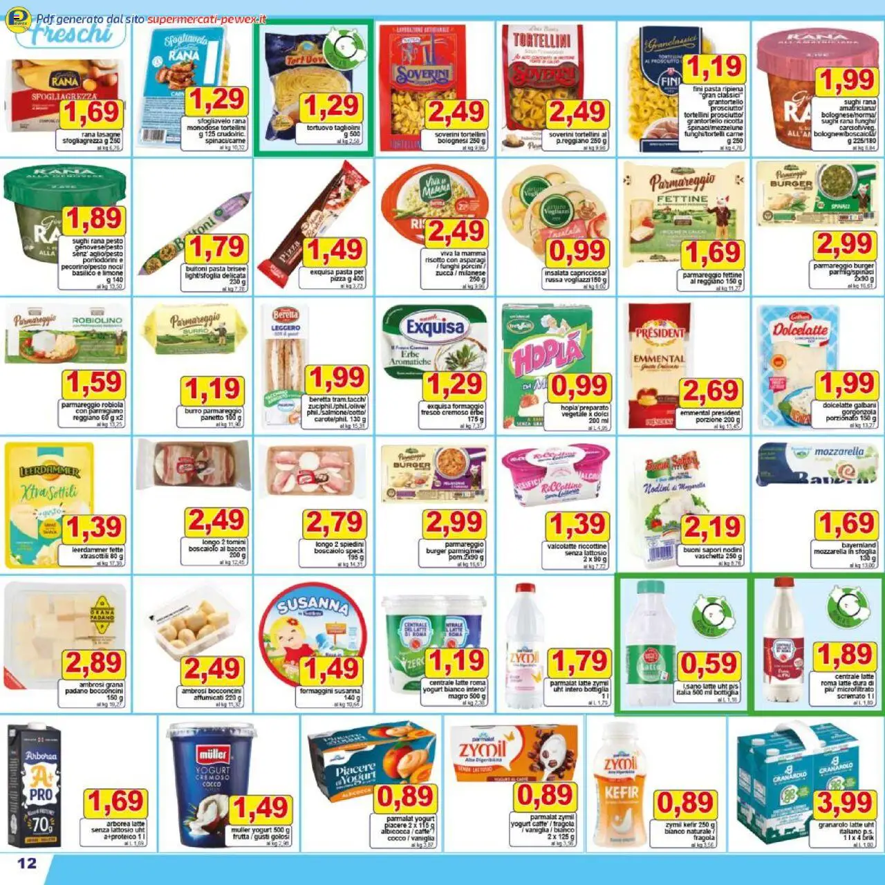 Volantino Pewex del 18.08.2025 | Pagina: 12 | Prodotti: Frutta, Zucca, Cocco, Emmental