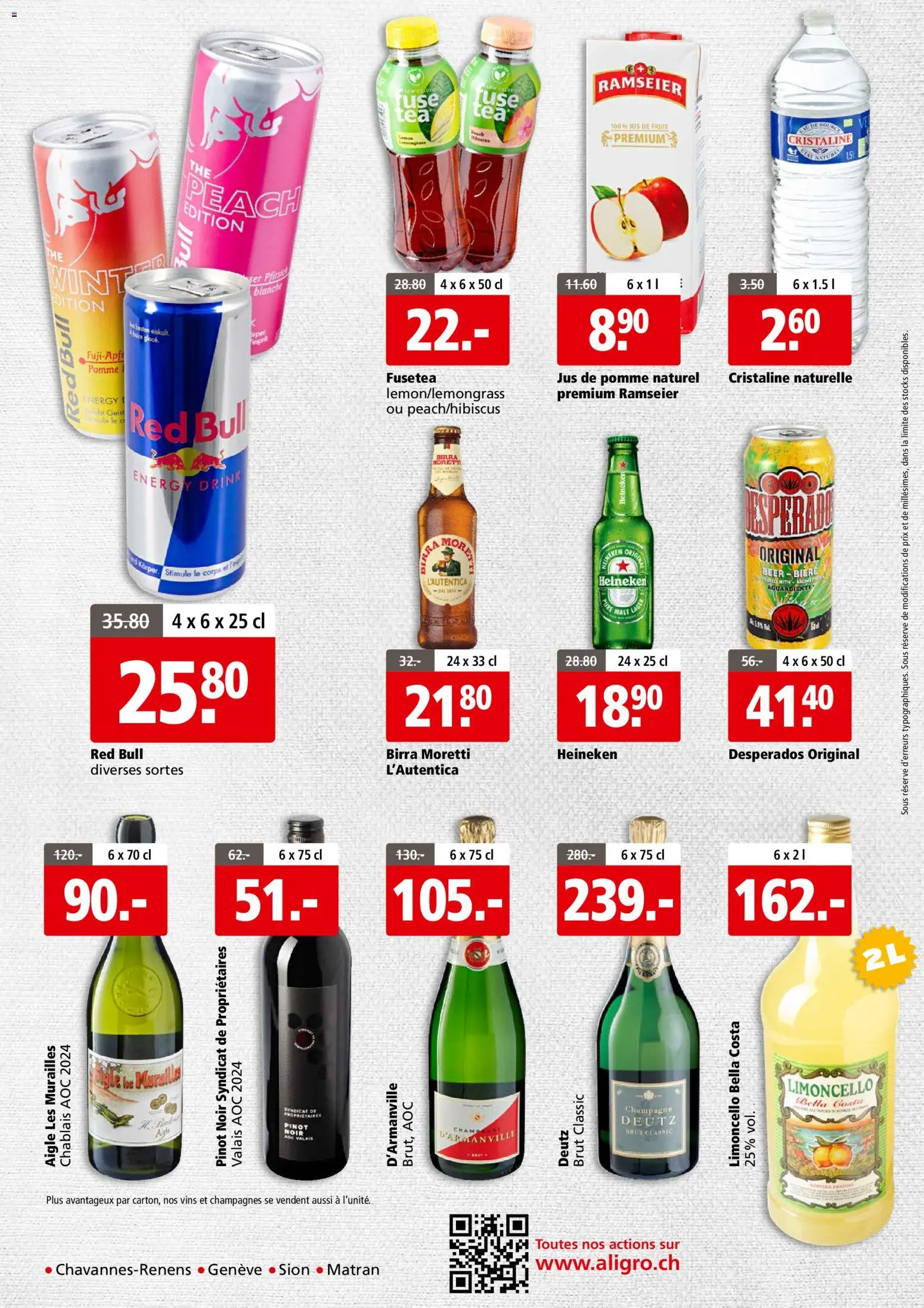 Aligro Aktionen Businesskunden - Chavannes, Matran, Genève, Sion – gültig ab 10.11.2025 | Seite: 4 | Produkte: Red bull, Pfirsich