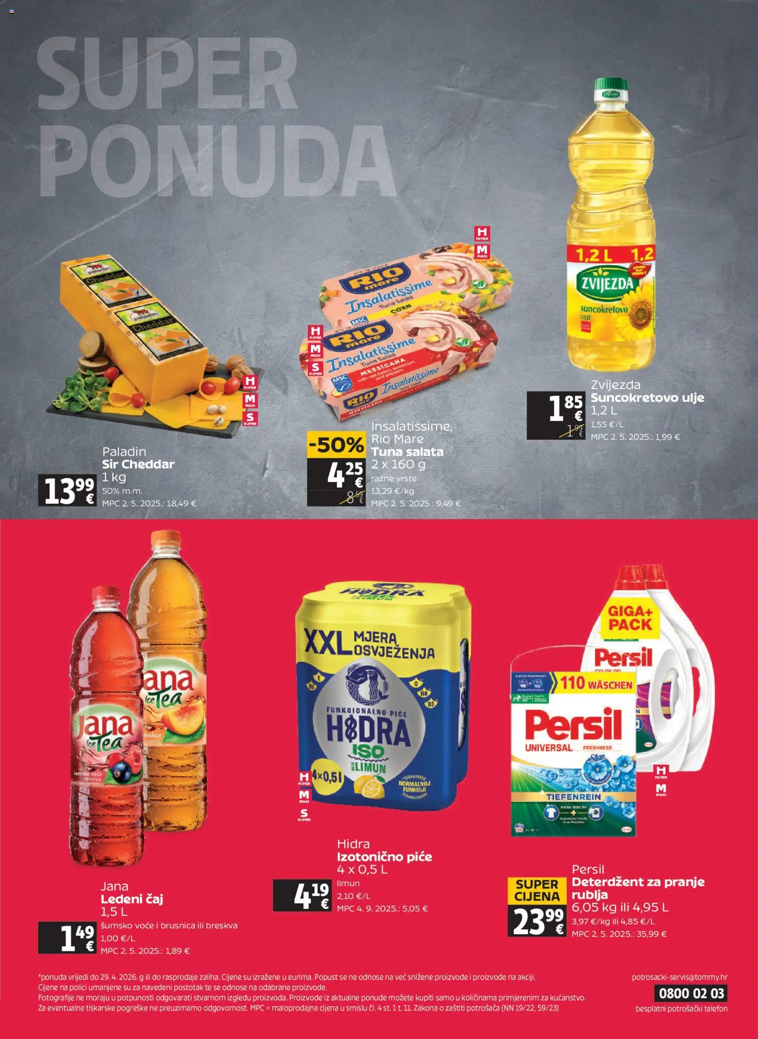 Tommy katalog | vrijedi od 23.04.2026 | Stranica: 32 | Proizvodi: Šumsko voće, Rio Mare, Čaj, Tuna